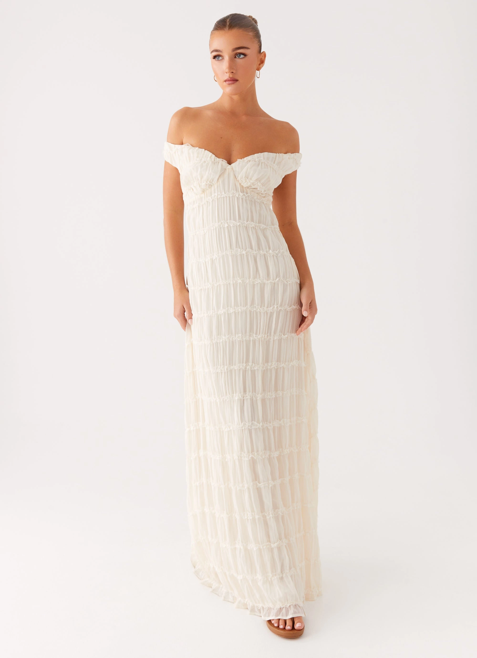 Embrace Maxi Dress - Ivory Casual event dress Elegant holiday wear