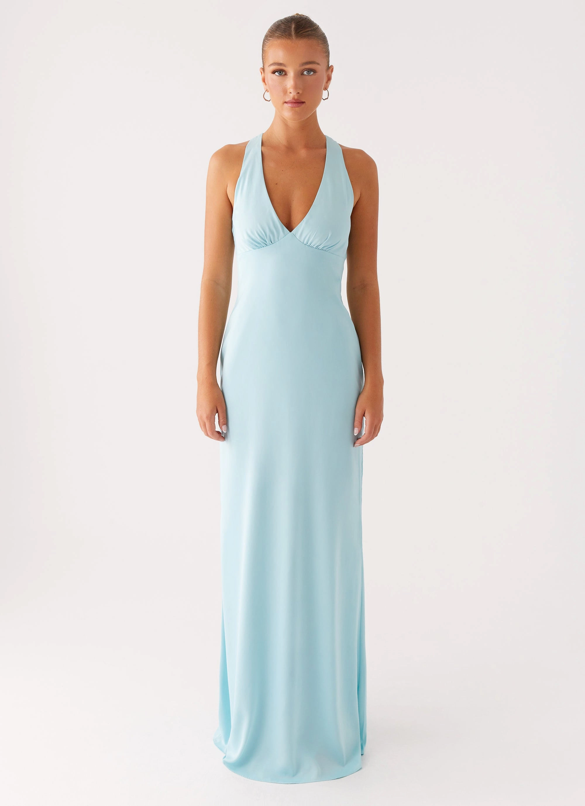 Peace View Refined Vibe Desi Halterneck Maxi Dress - Mint