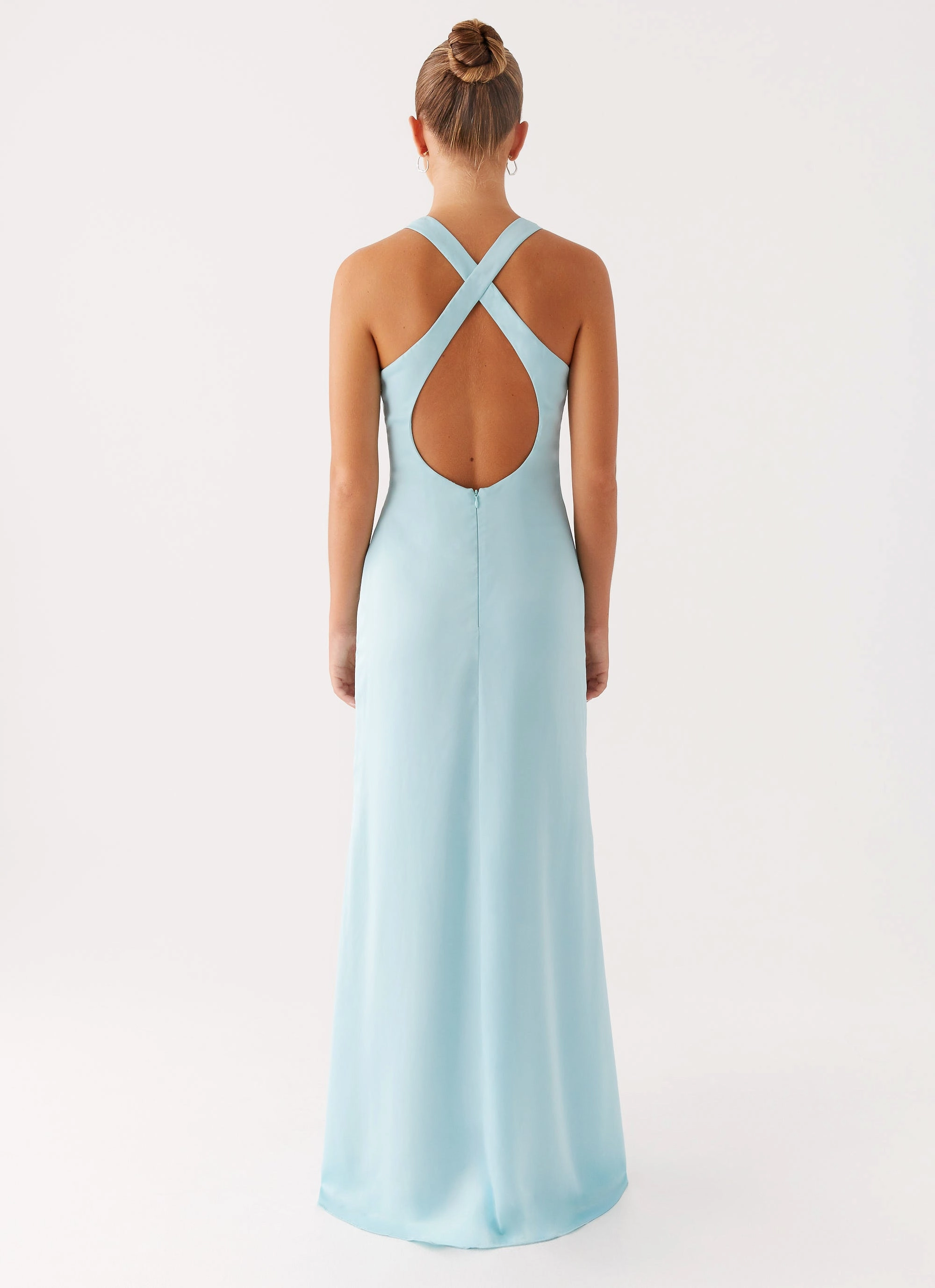 Style Base Classic Edge Desi Halterneck Maxi Dress - Mint