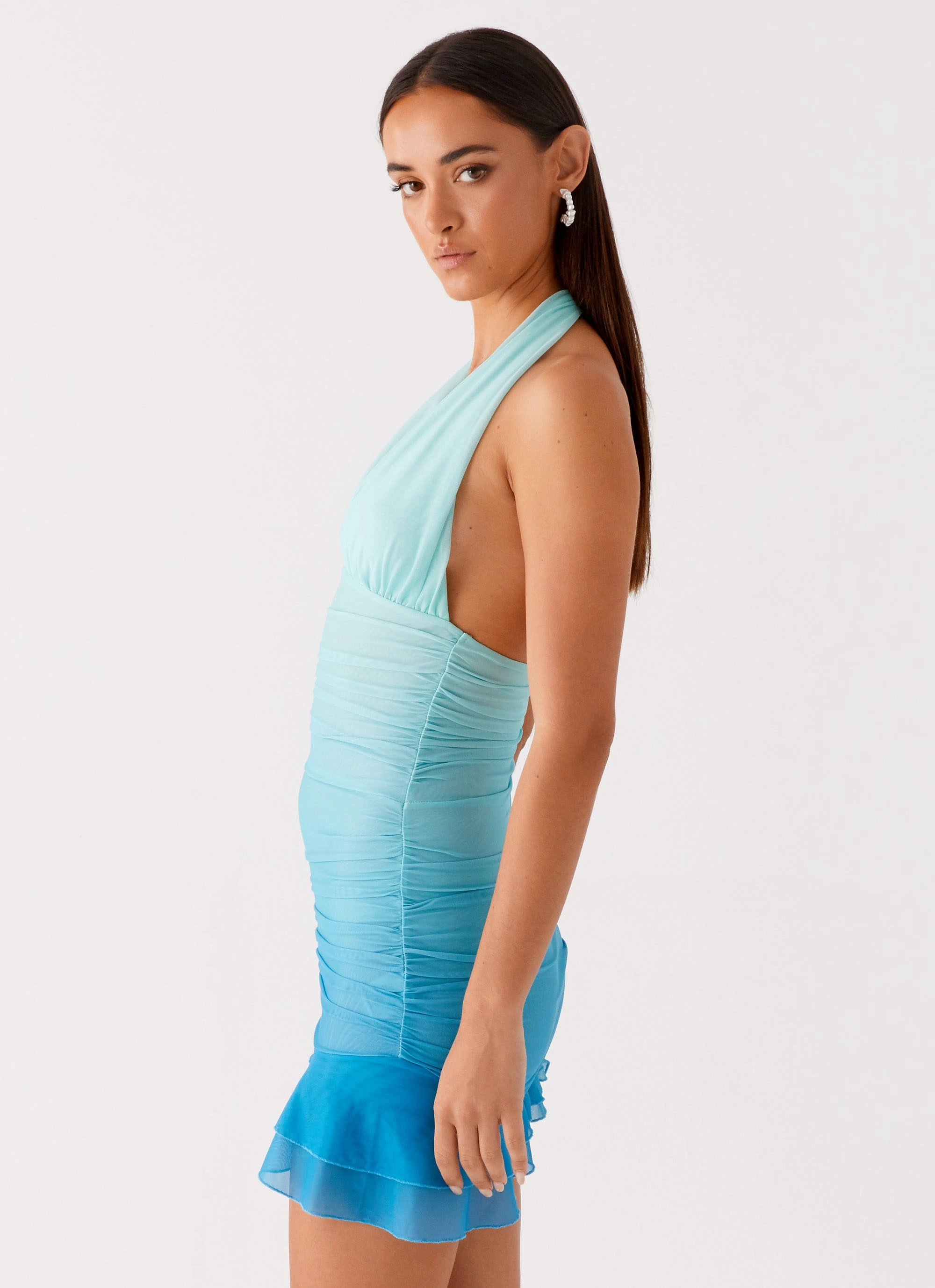 Emilio Halter Mini Dress - Blue Gradient Flow Ready