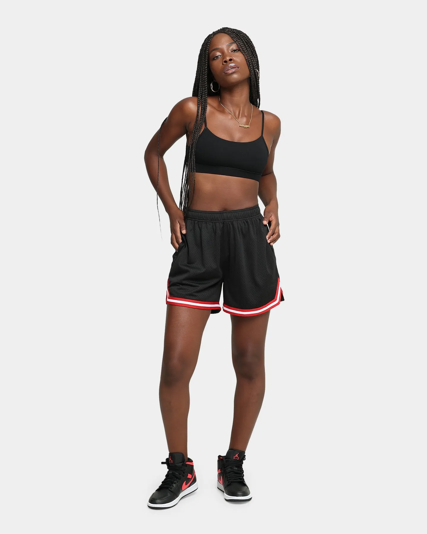 EN EN Women's Jump Basketball Shorts Black/Red/White