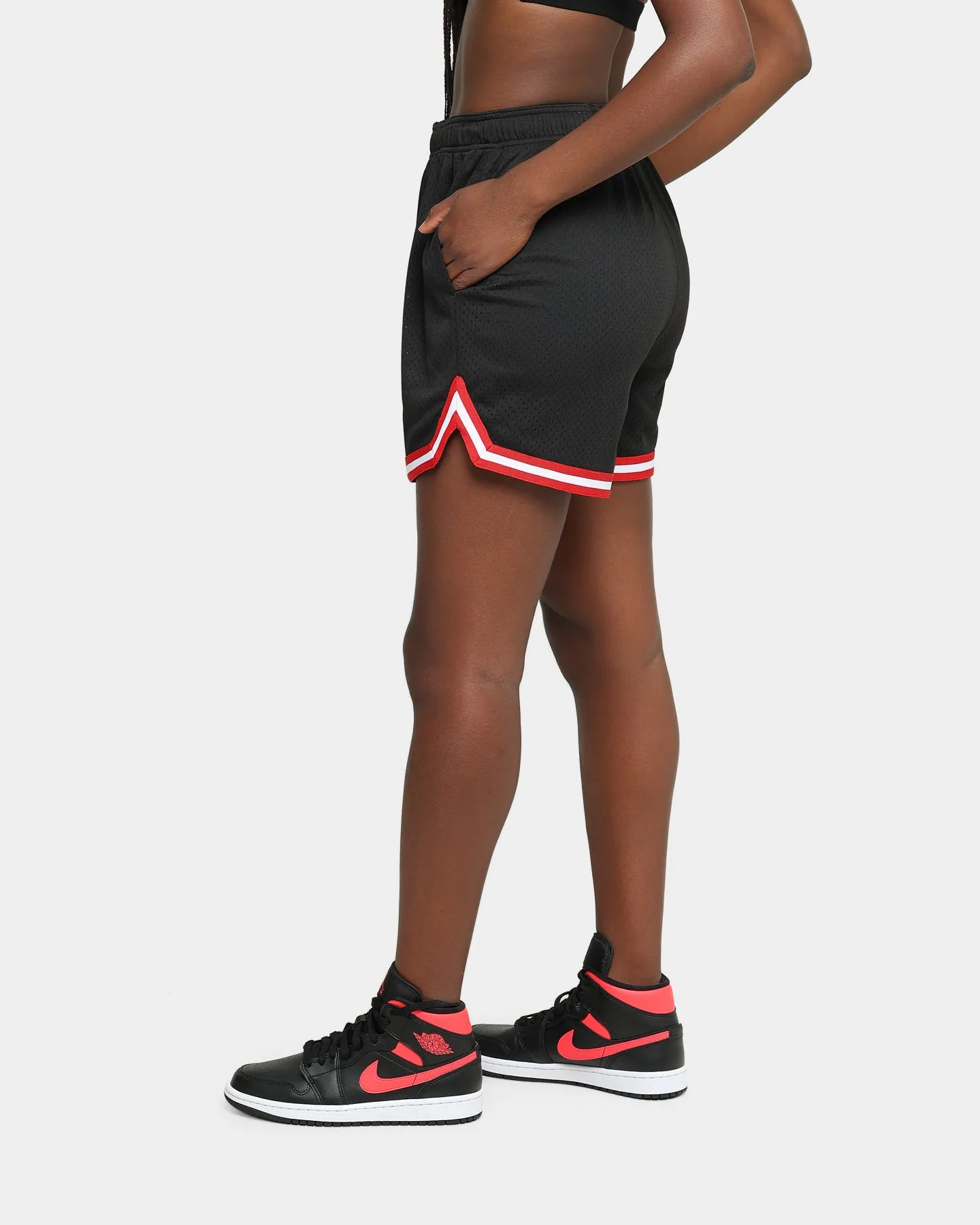 EN EN Women's Jump Basketball Shorts Black/Red/White