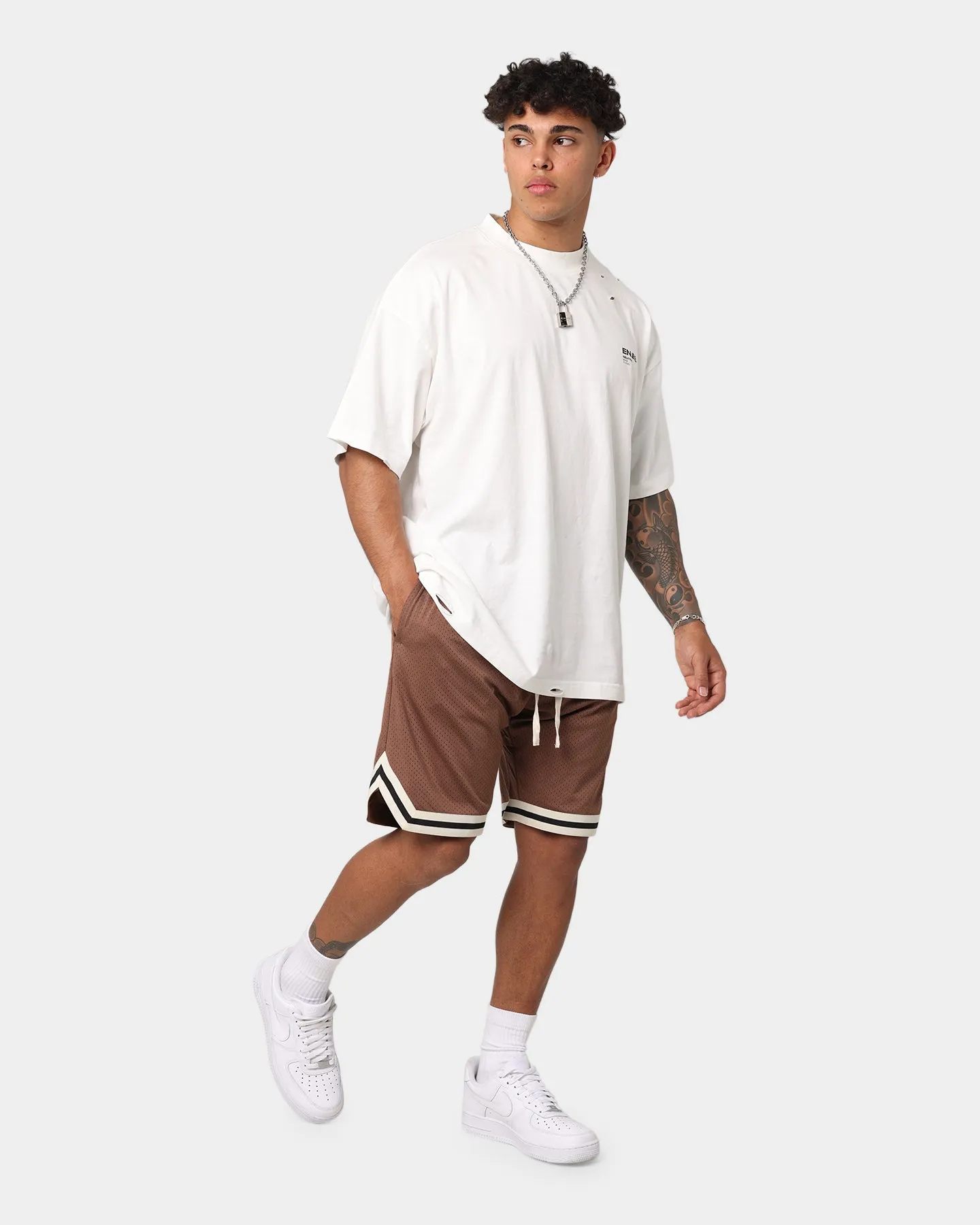 EN ES Rival Basketball Shorts Brown
