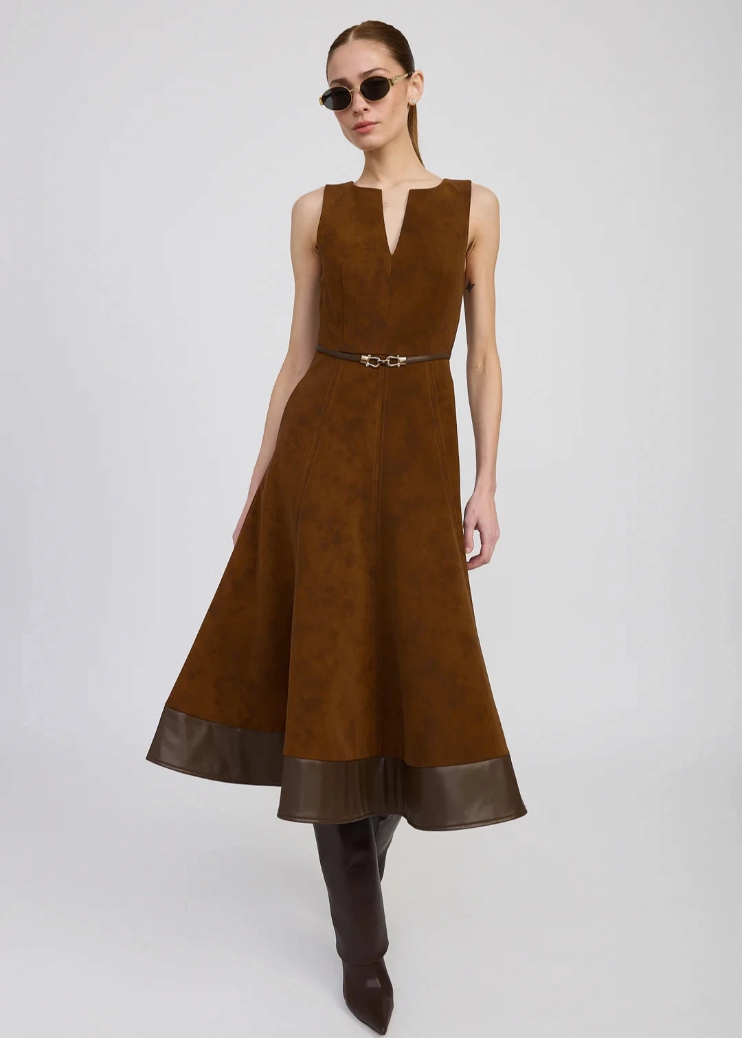 Fashion Forward En Saison Eloise Midi Dress Brown