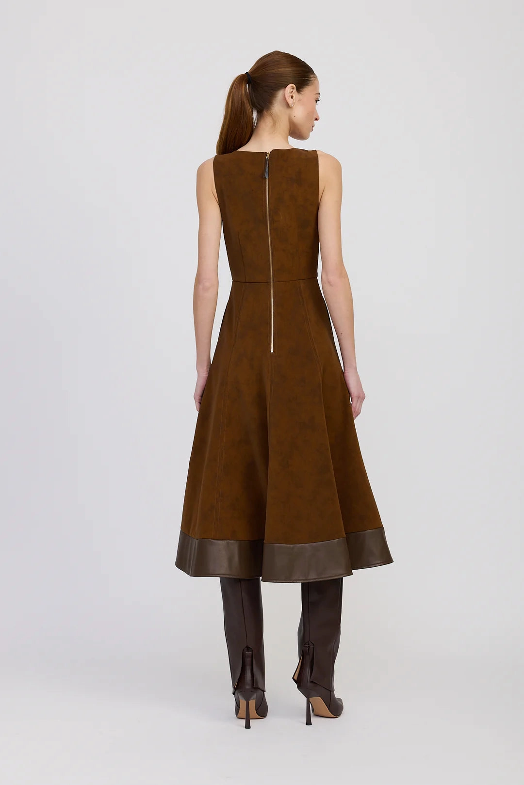 Summer Soft En Saison Eloise Midi Dress Brown