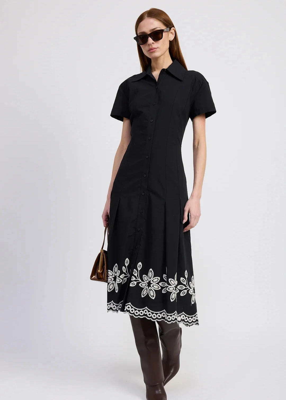 Photo Light En Saison Isidora Midi Shirt Dress Black Natural