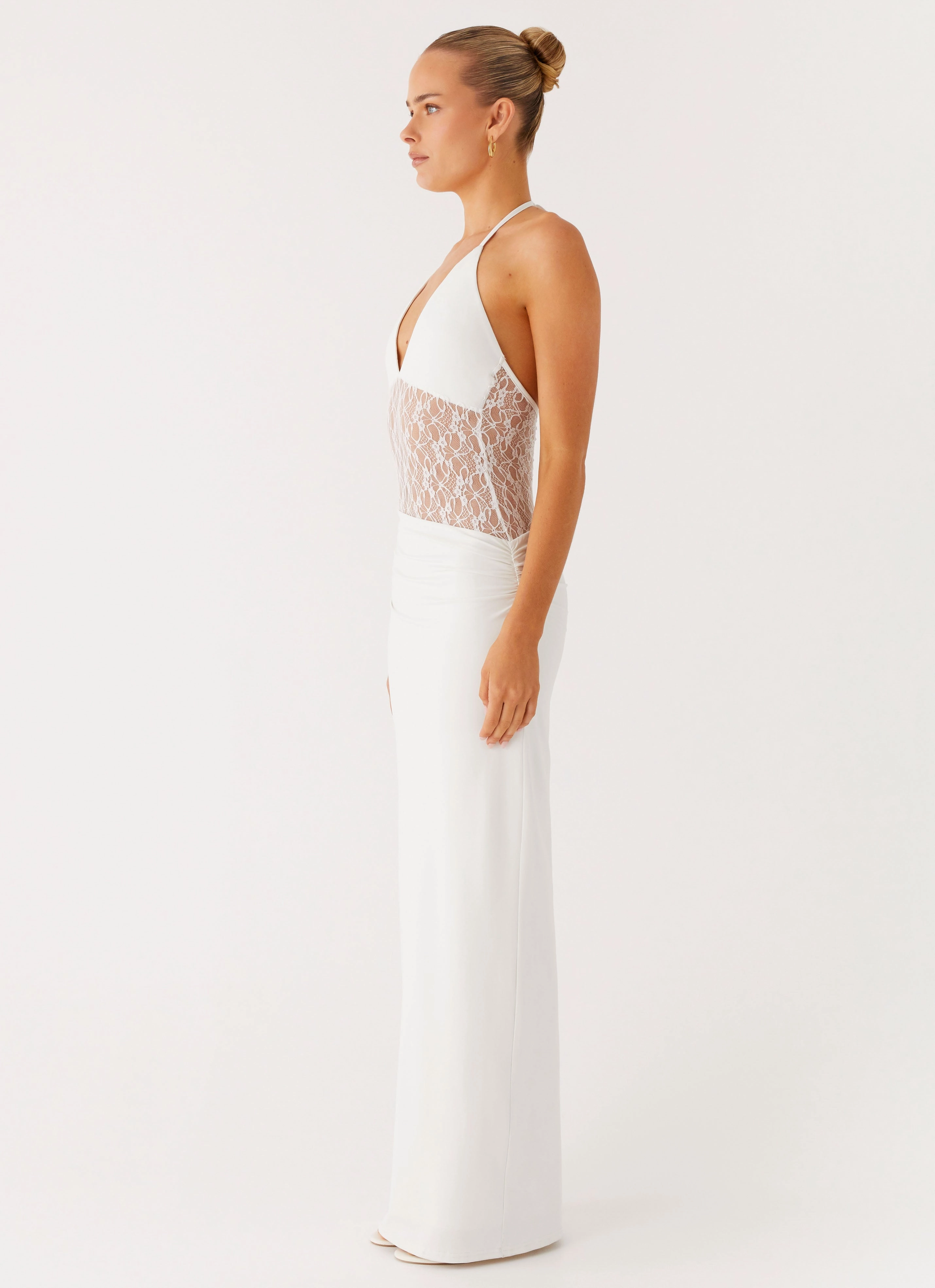 Enchant Lace Maxi Dress - Ivory Layered Movement
