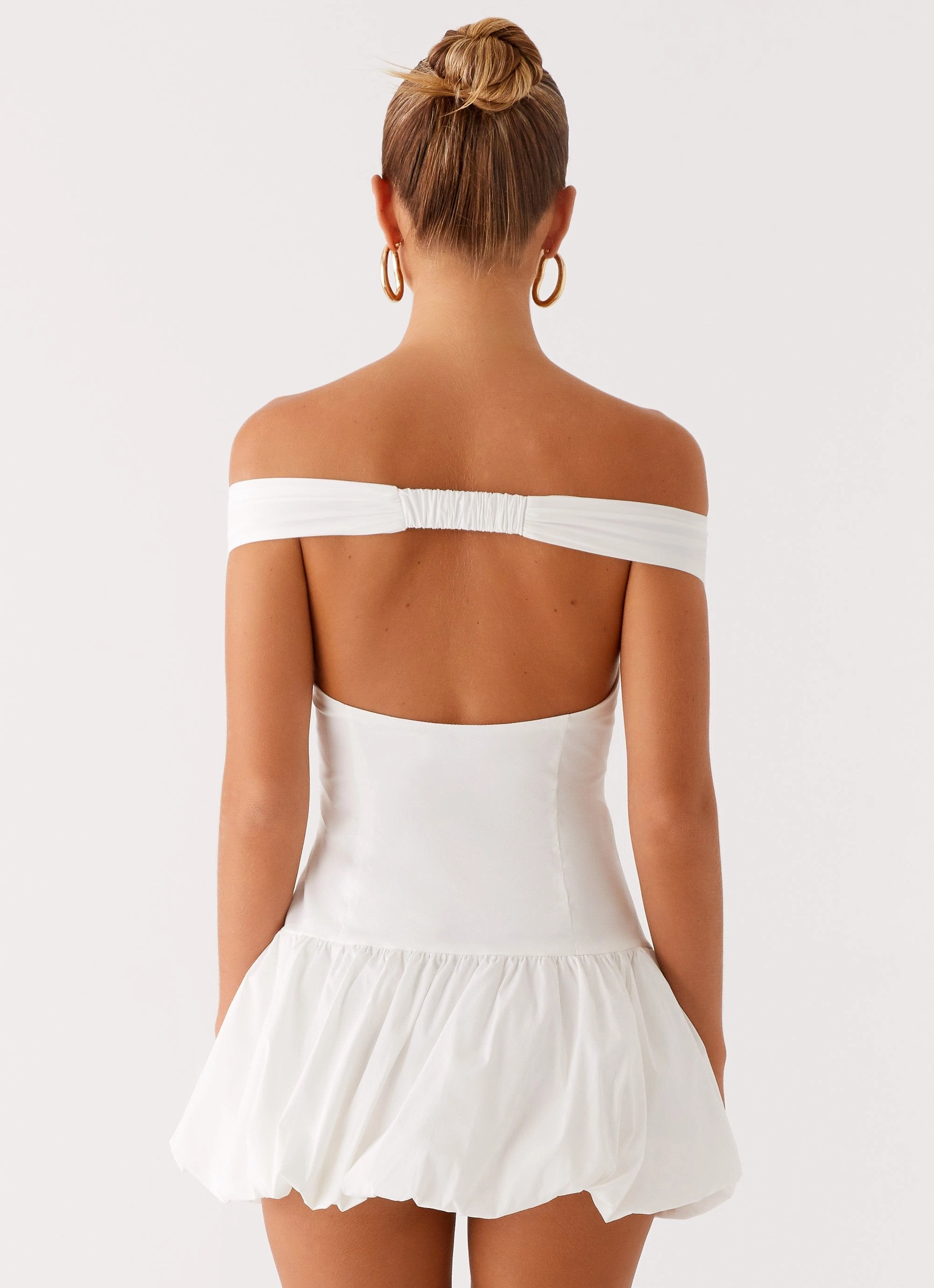 Endless Romance Off Shoulder Mini Dress - White All Occasion