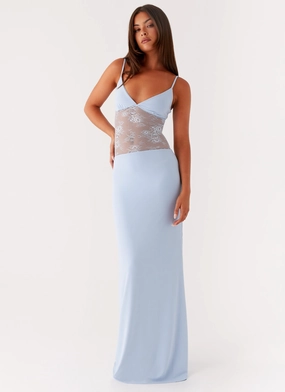 garden wedding French Vibe Envy Maxi Dress - Blue