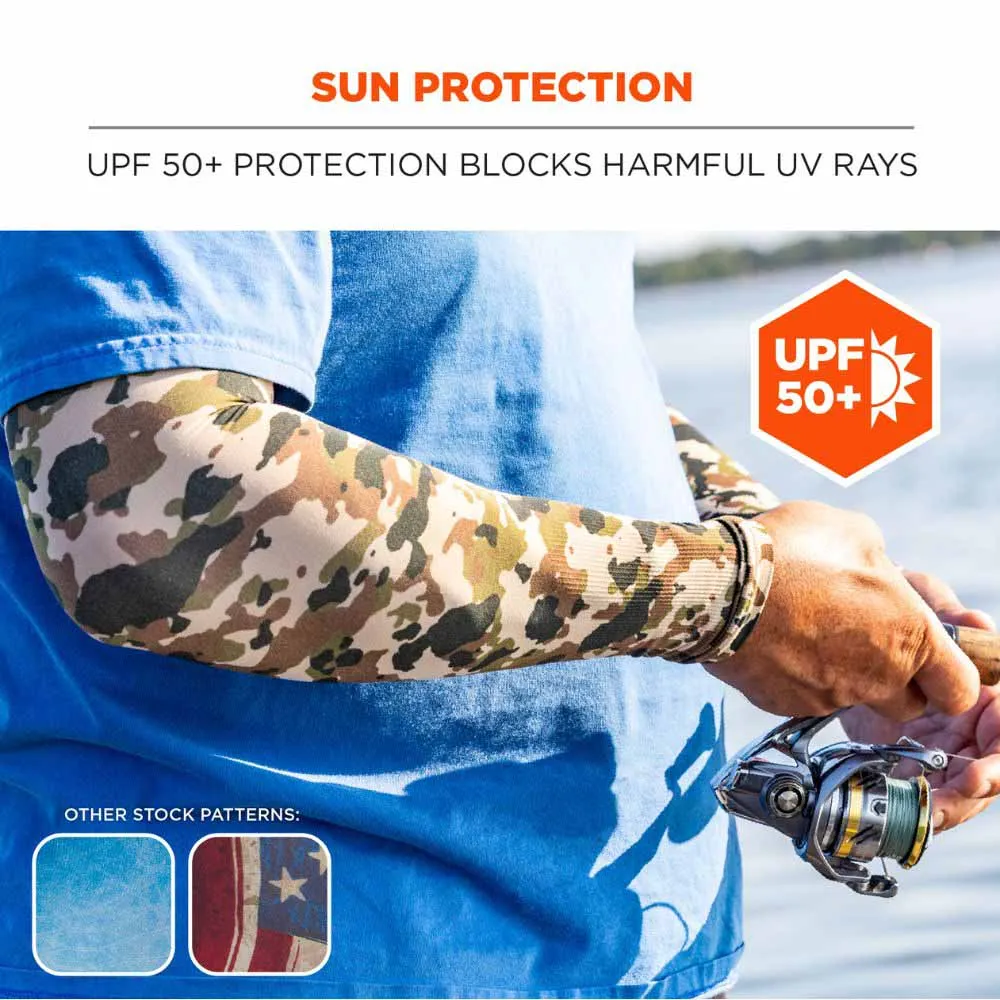 Ergodyne 12192 6695 XL/2XL Camo Sun Protection Arm Sleeves Pair