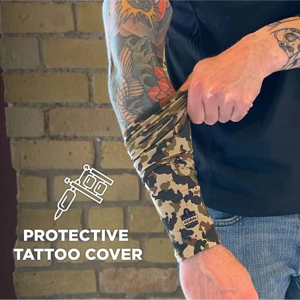 Ergodyne 12192 6695 XL/2XL Camo Sun Protection Arm Sleeves Pair