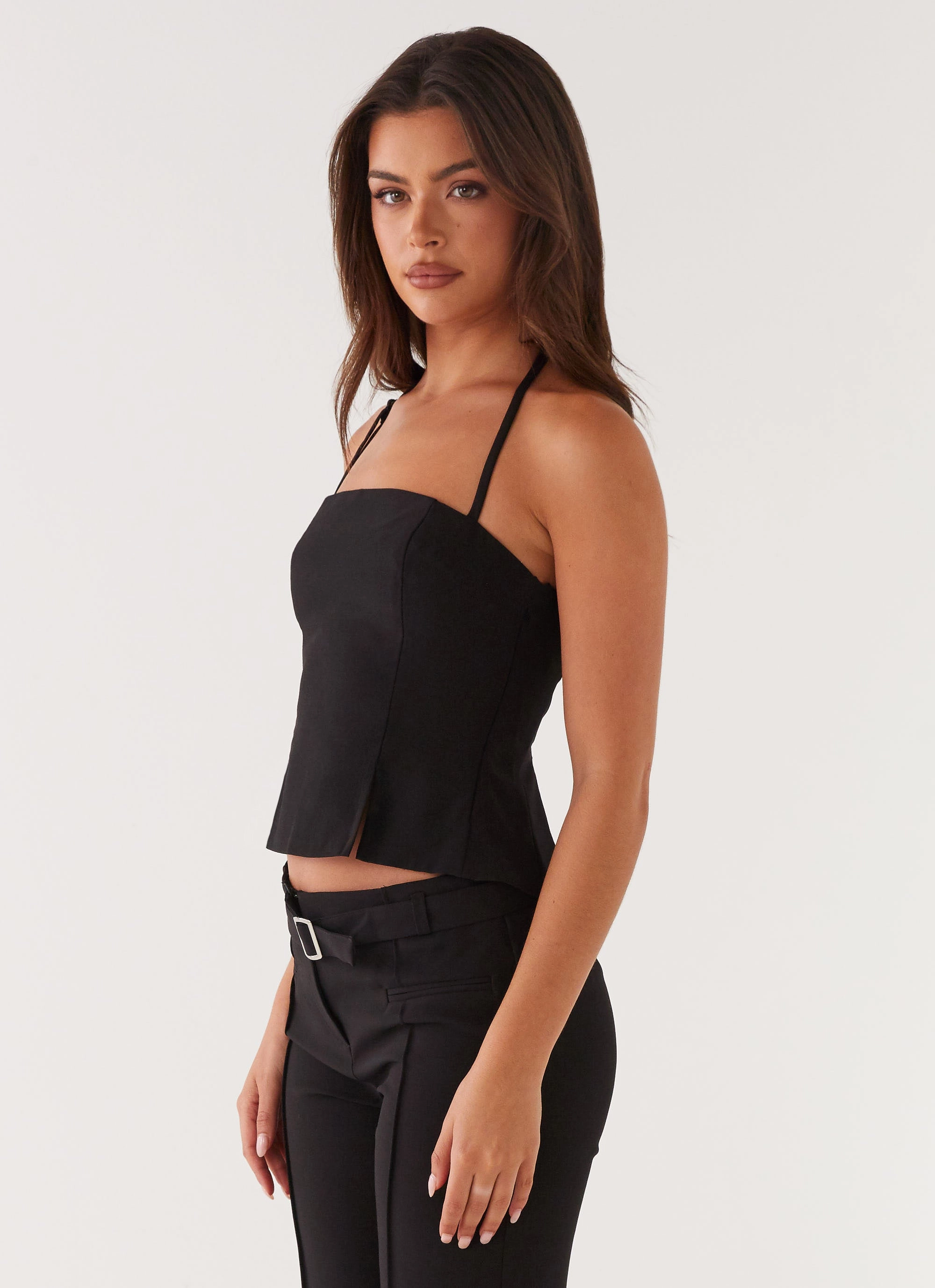 Dawny Top - Black Sporty Hoodie