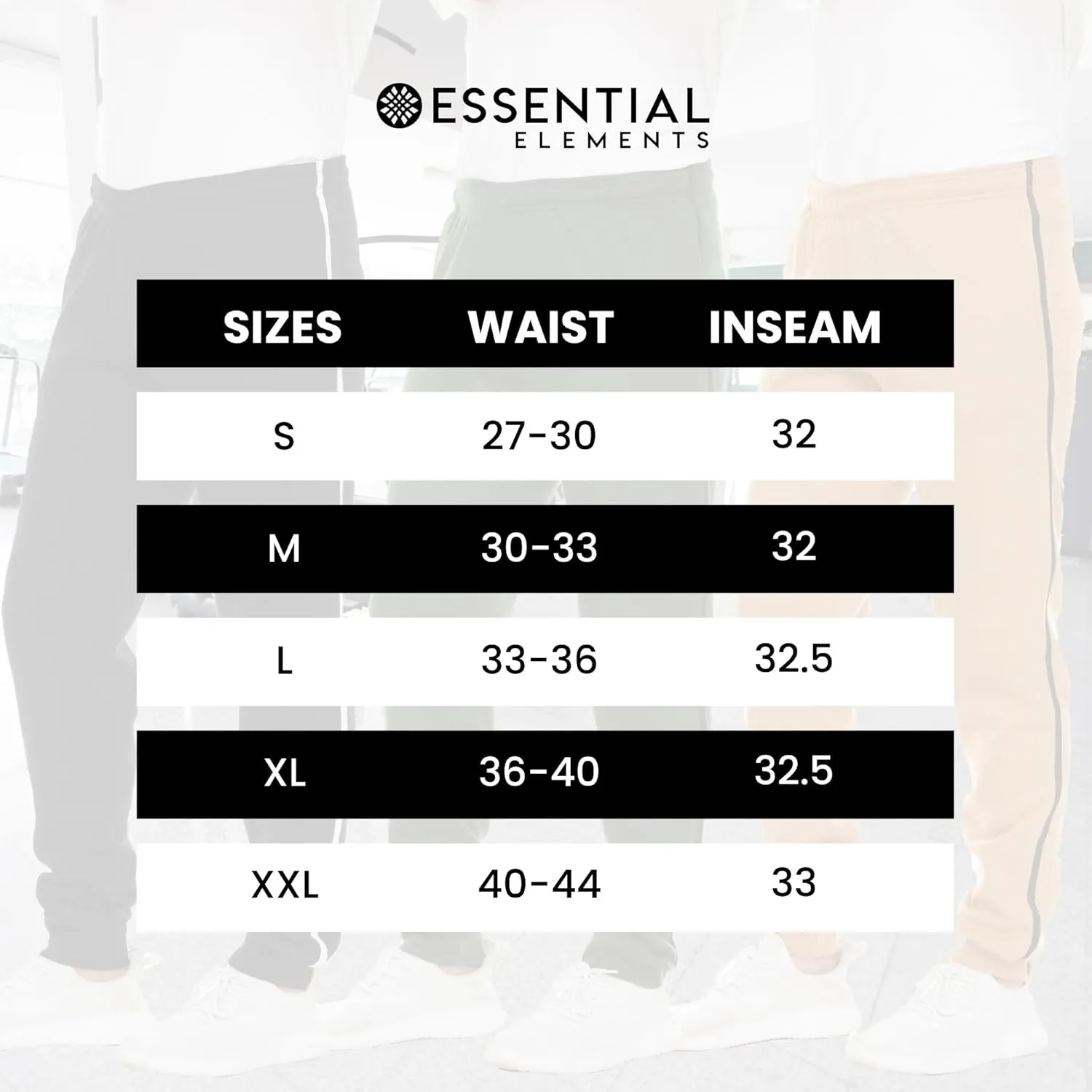 Essential Elements 3 Pack: Men's Tech Fleece Ultra-Soft Warm Jogger Athletic Sweatpants with Pockets