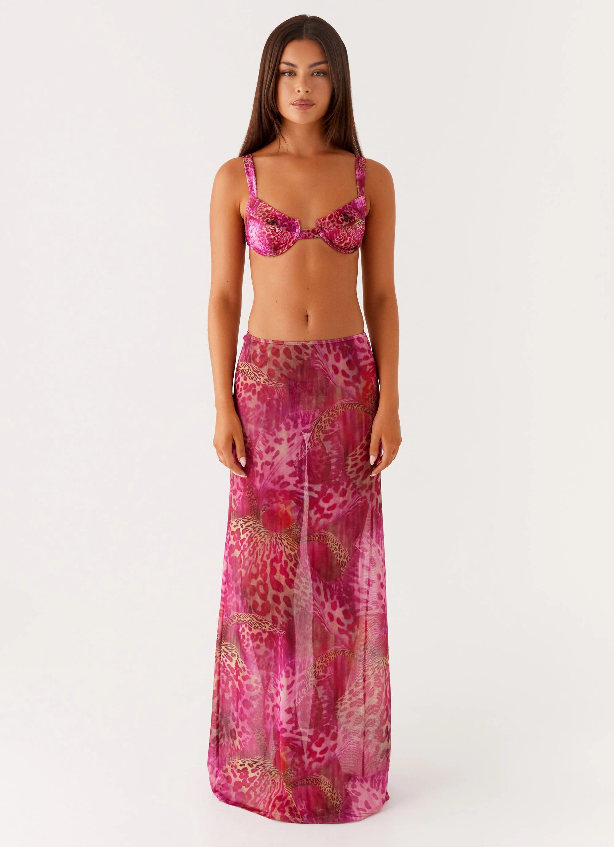 Camellia Maxi Skirt - Lavender Lagoon ReflectiveTrim