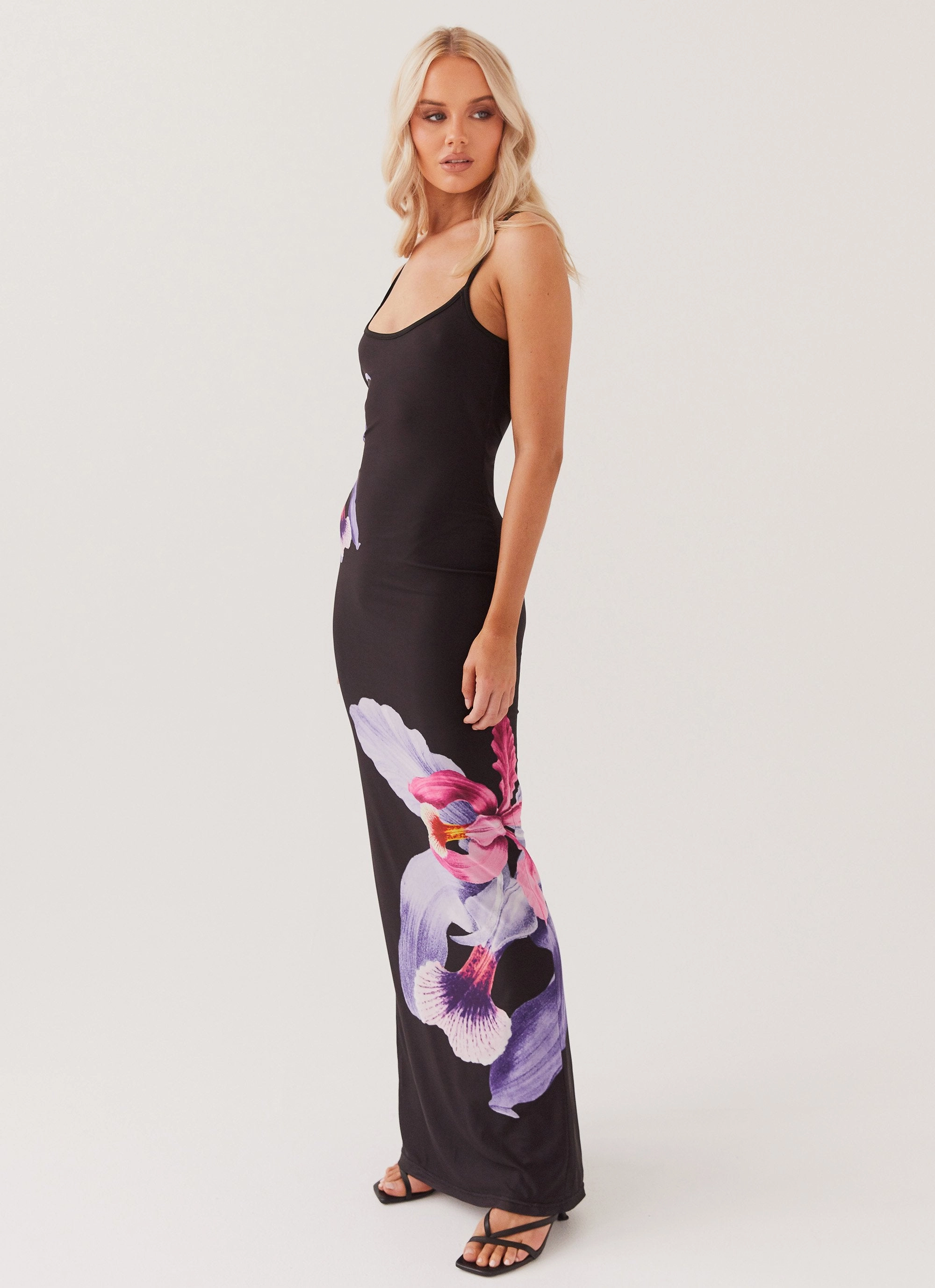 Fashion-Forward Bad News Mesh Maxi Dress - Black Tulip