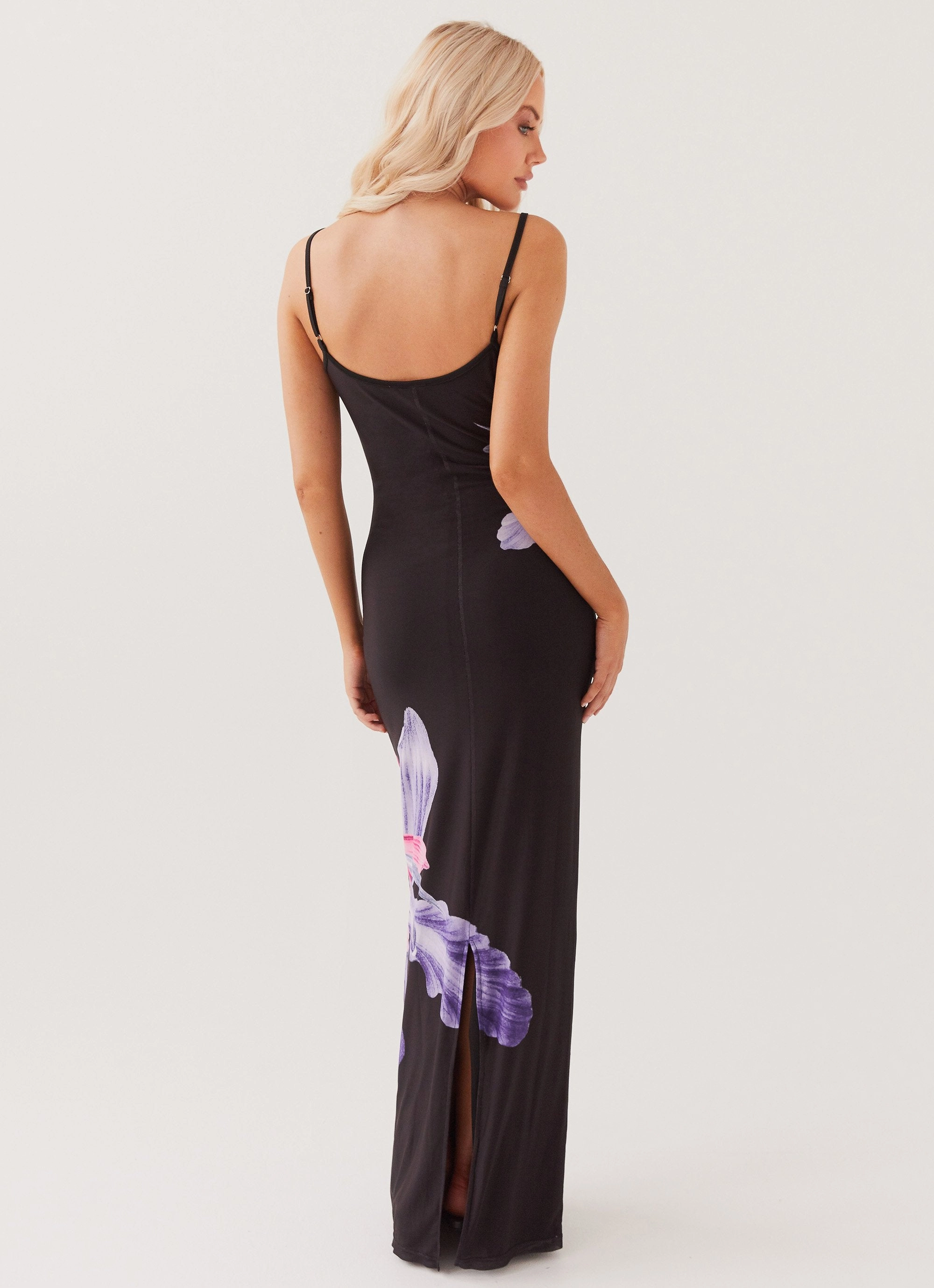 Modern Form Relaxed Fit Bad News Mesh Maxi Dress - Black Tulip