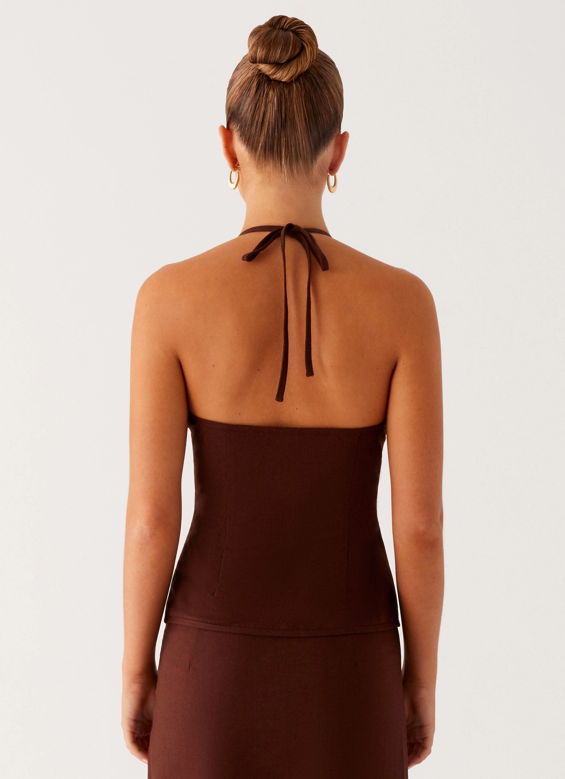 Comfortable Cotton Esther Top - Chocolate