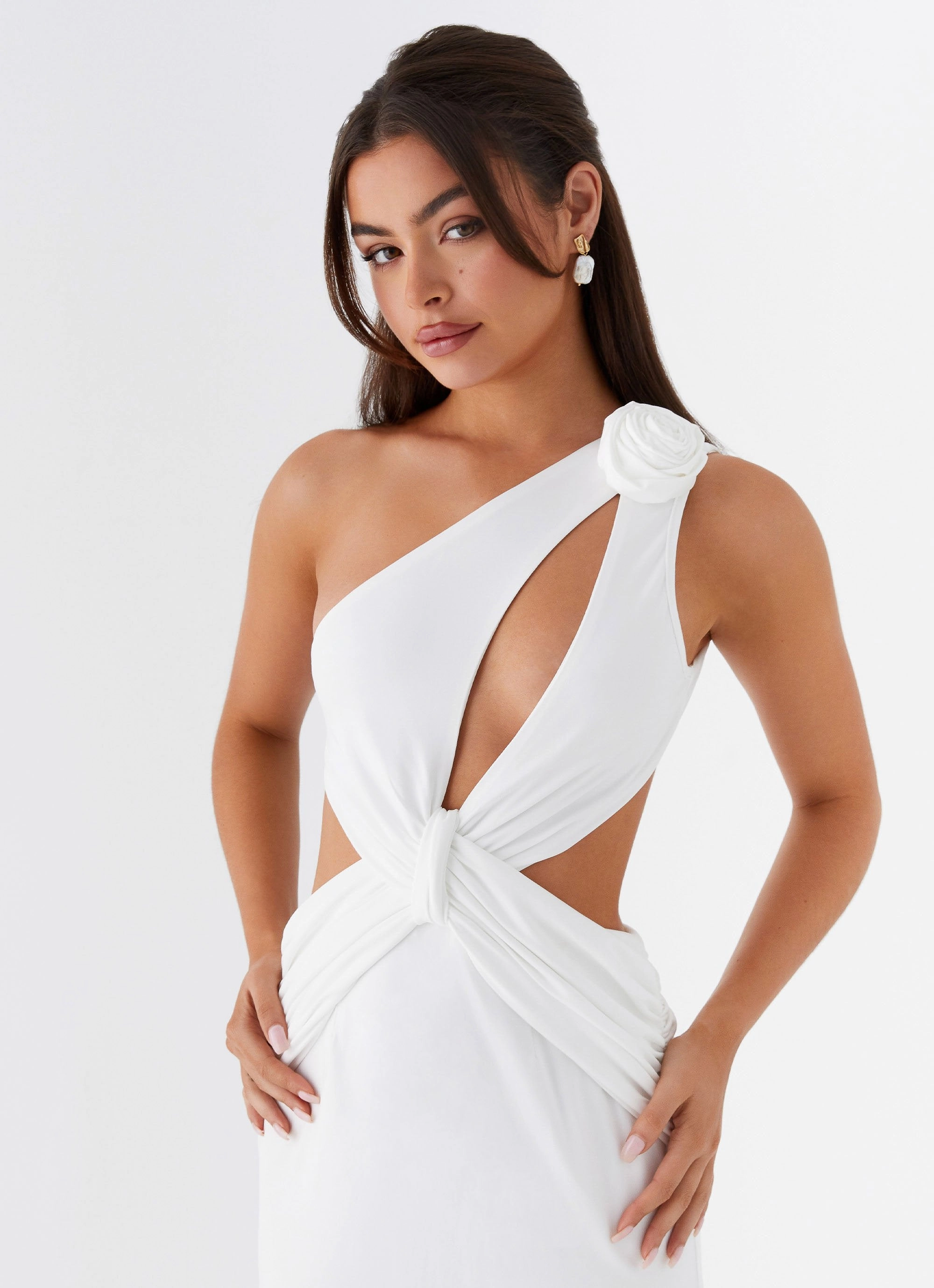 Japan Line Lovesome Rosa Maxi Dress - White