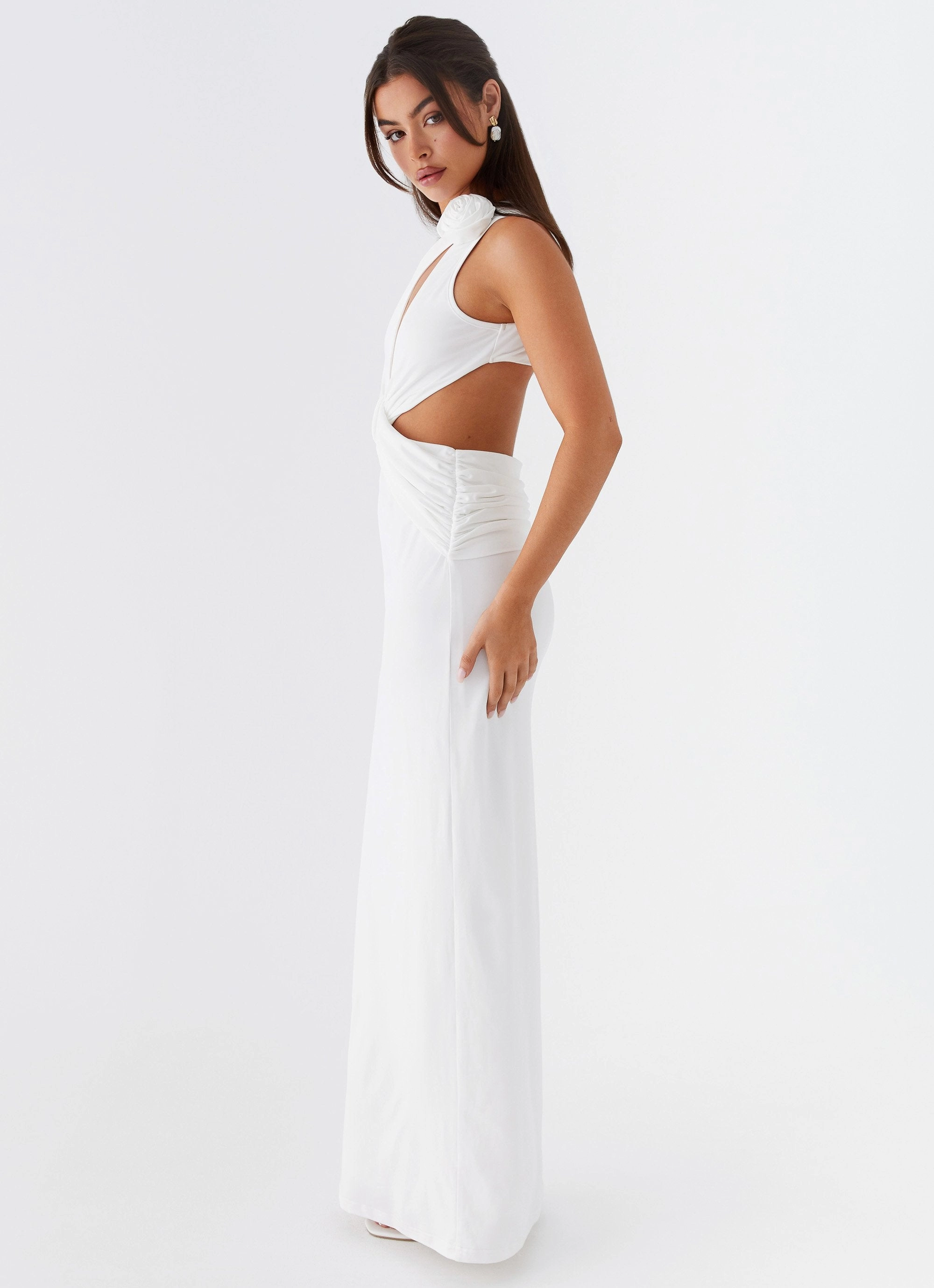 Romantic date dress Lovesome Rosa Maxi Dress - White