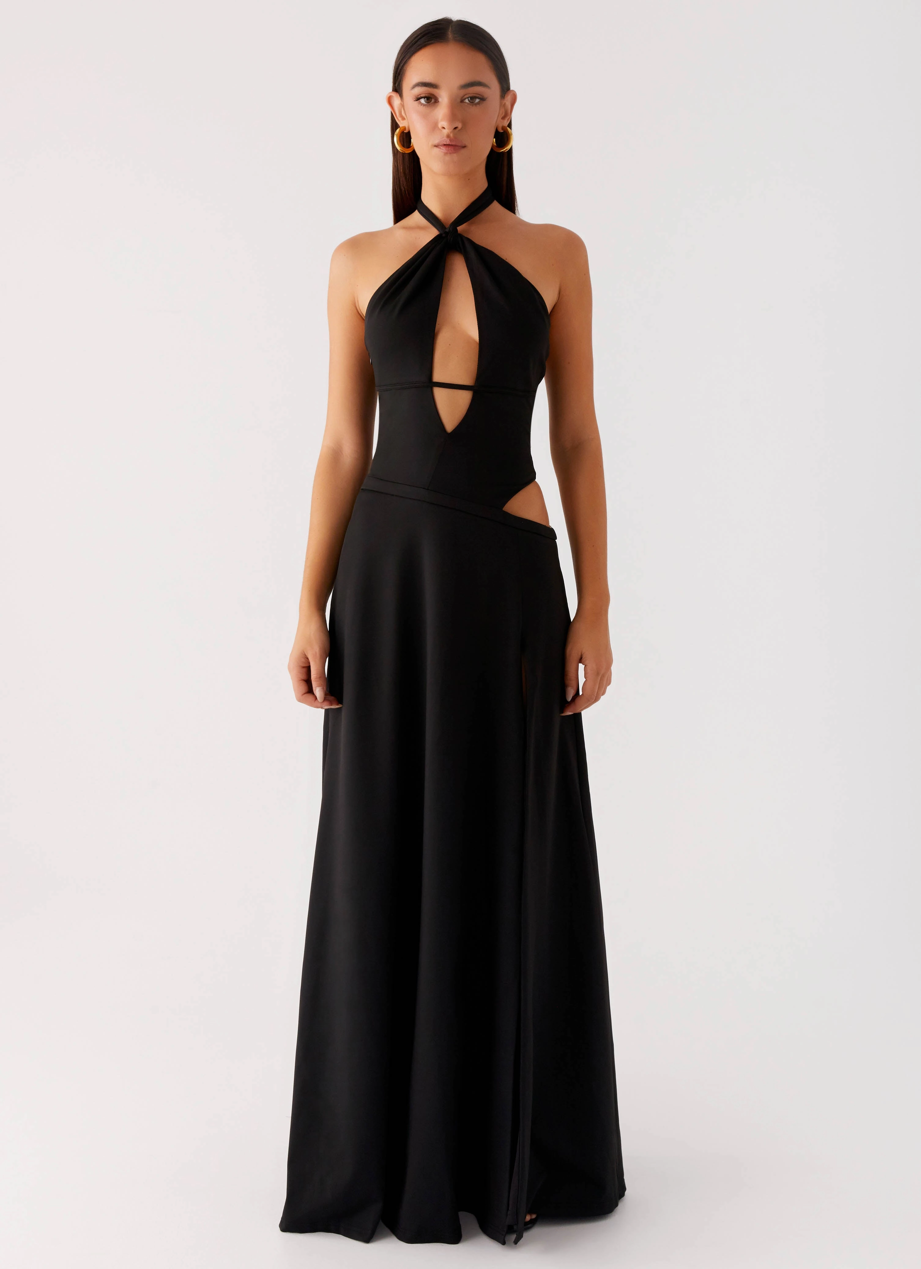 Fine Details Travel-Pack Turner Maxi Dress - Black