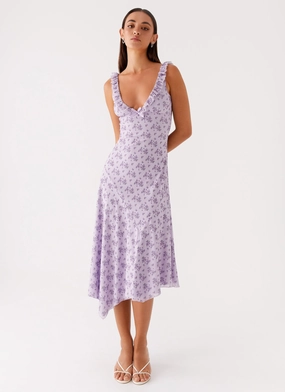 Asteri Midi Dress - Lavender Meadow Effortless Layer Wear