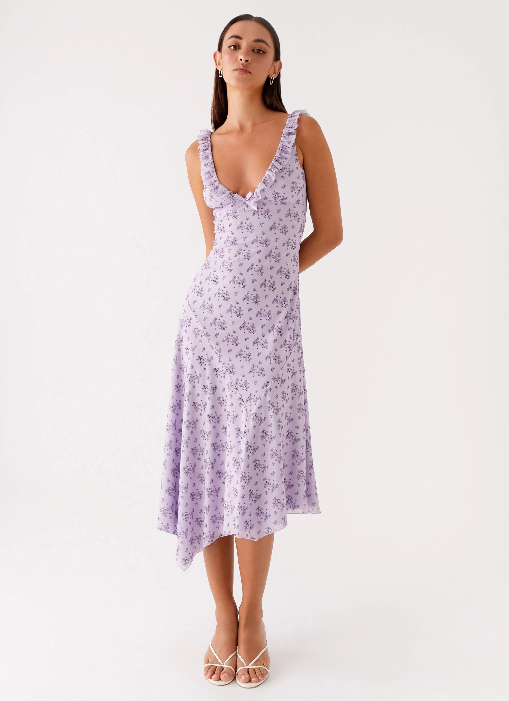 Asteri Midi Dress - Lavender Meadow Effortless Layer Wear