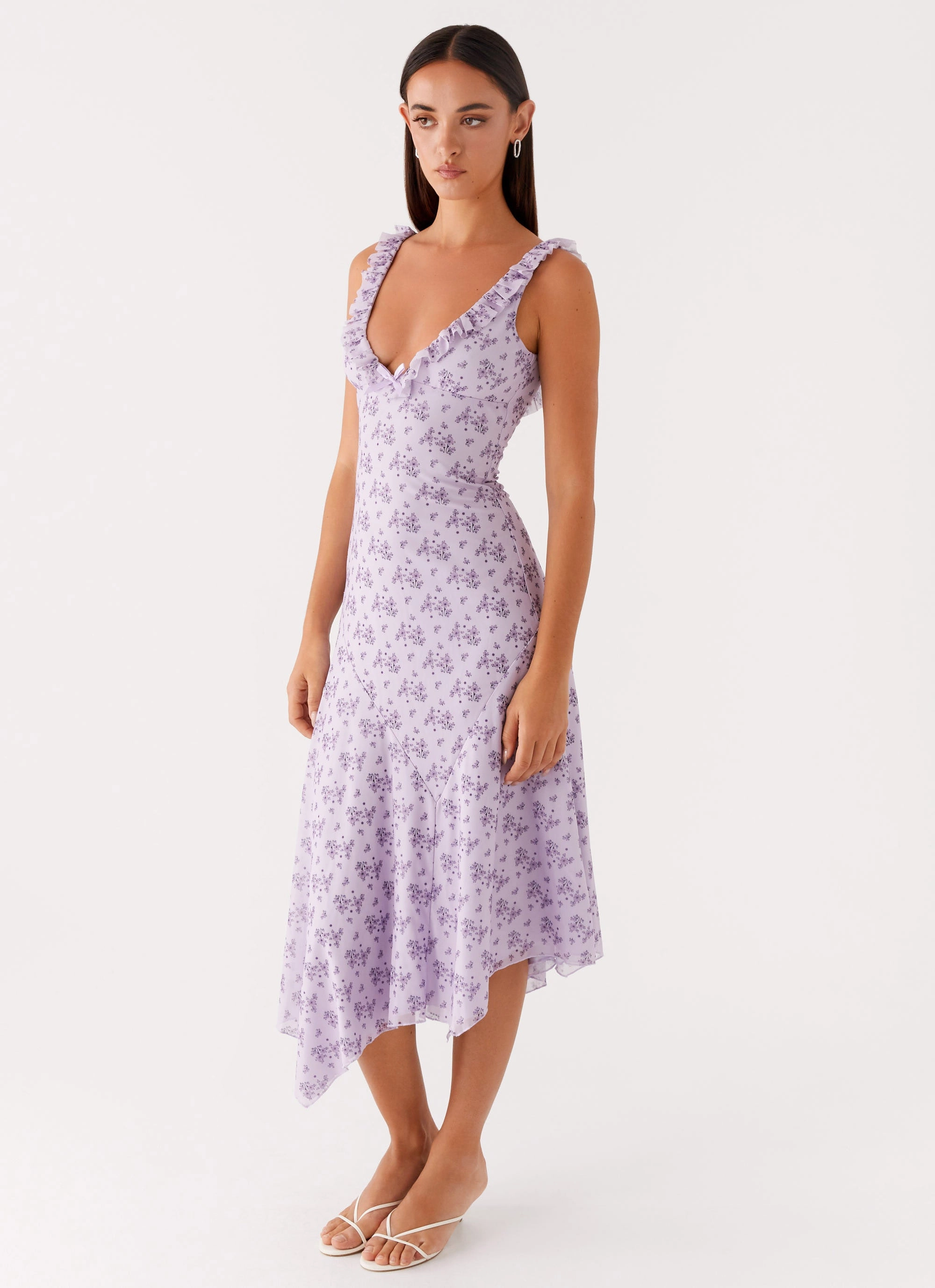 Rose Soft TearResistantFabric Asteri Midi Dress - Lavender Meadow