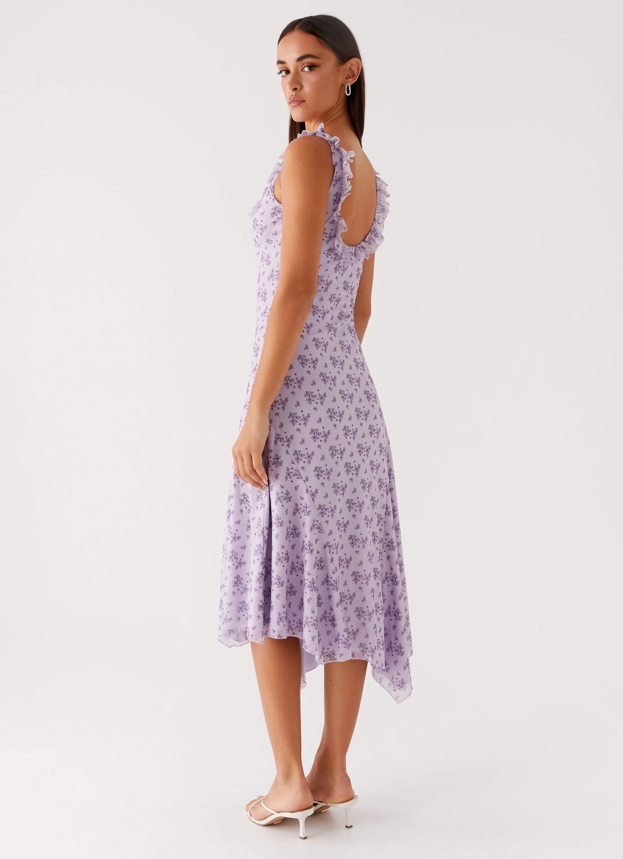 Asteri Midi Dress - Lavender Meadow Soft-touch daywear Flexible Fit