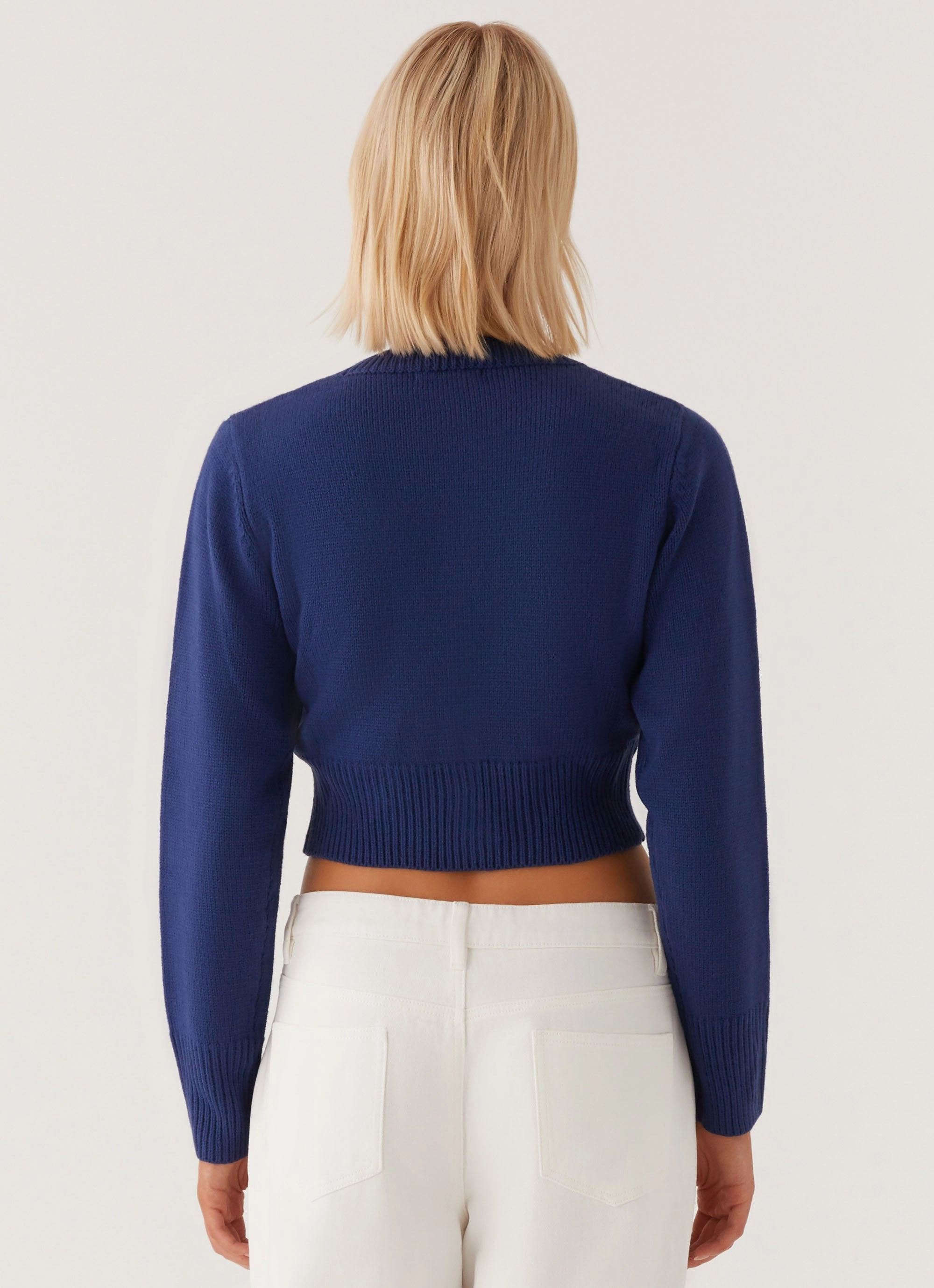 Rainy Day Option Temperature Regulating Membrane Everest Knit Cardigan - Navy