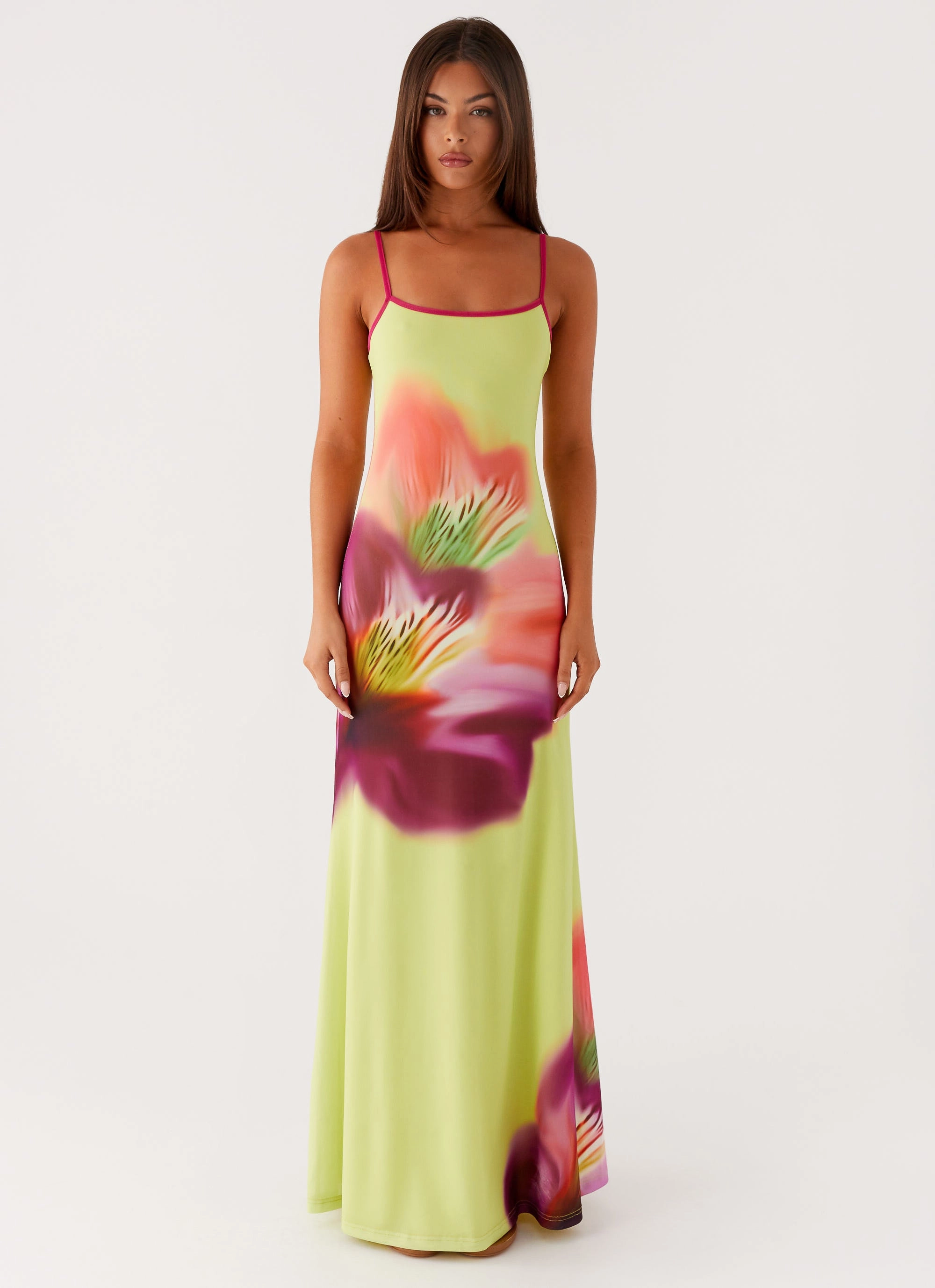 Calm Energy Everett Maxi Dress - Green Tropical