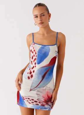 Everett Mini Dress - Deep Sea Bloom Balanced Tones Light Mood