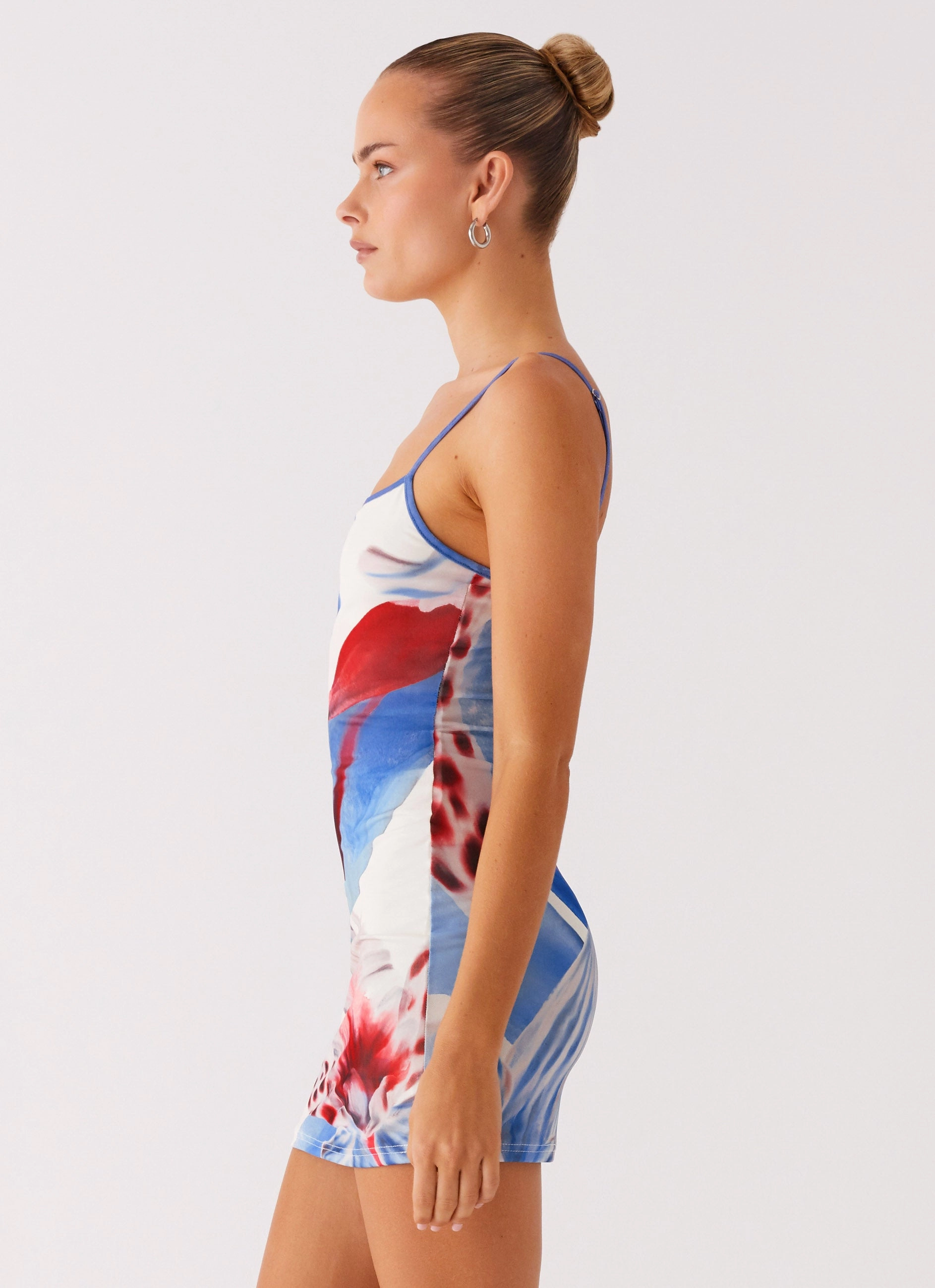 Everett Mini Dress - Deep Sea Bloom Casual Elegance