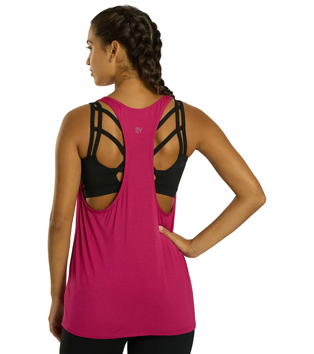 Everyday Yoga Motion Solid Racer Back Layering Tank