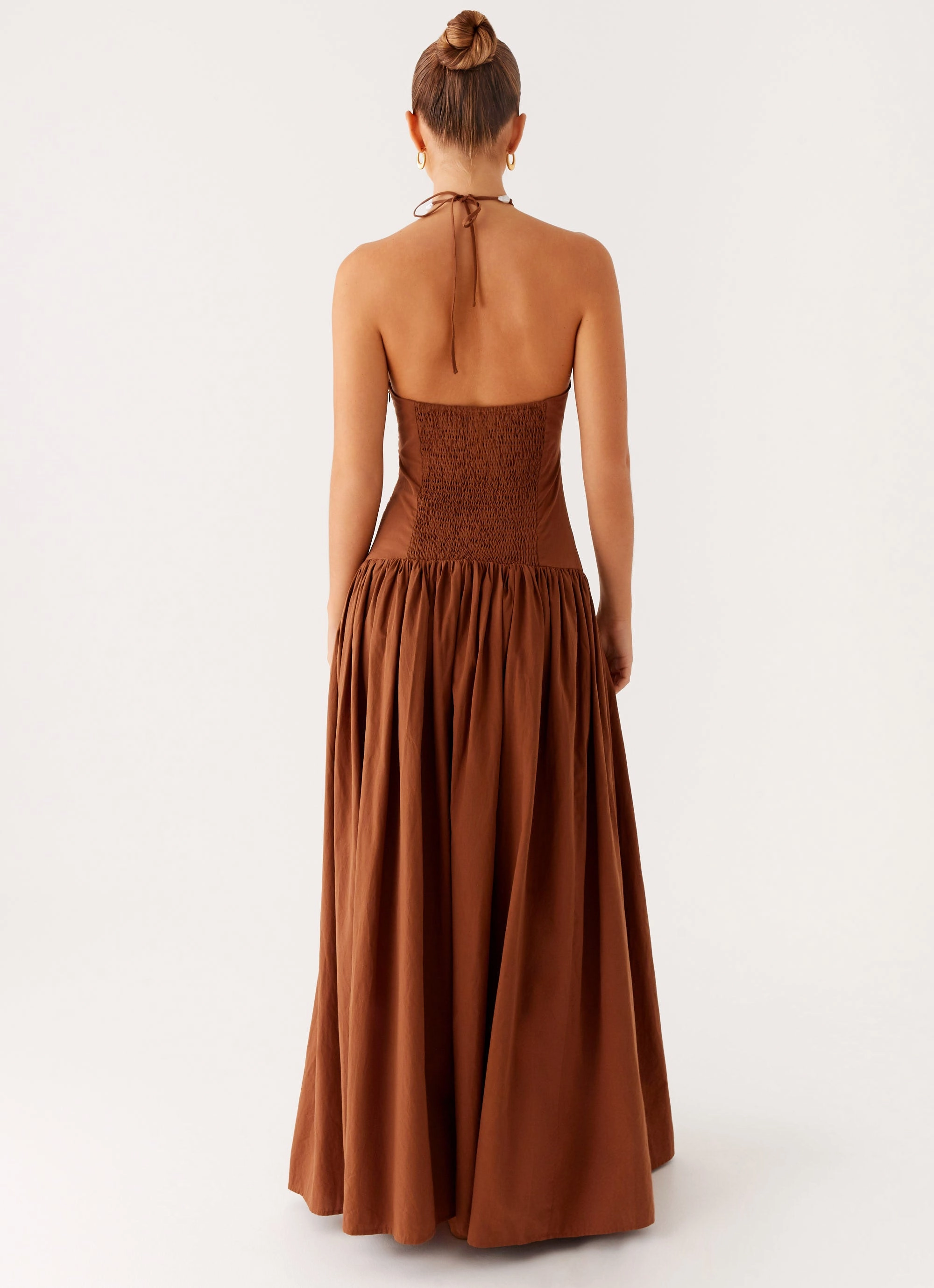 Paltrow Maxi Dress - Chocolate Pose Glow Art-Gallery