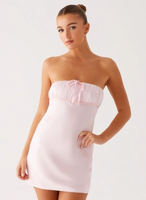 Evity Mini Dress - Pink Chic Comfort Look