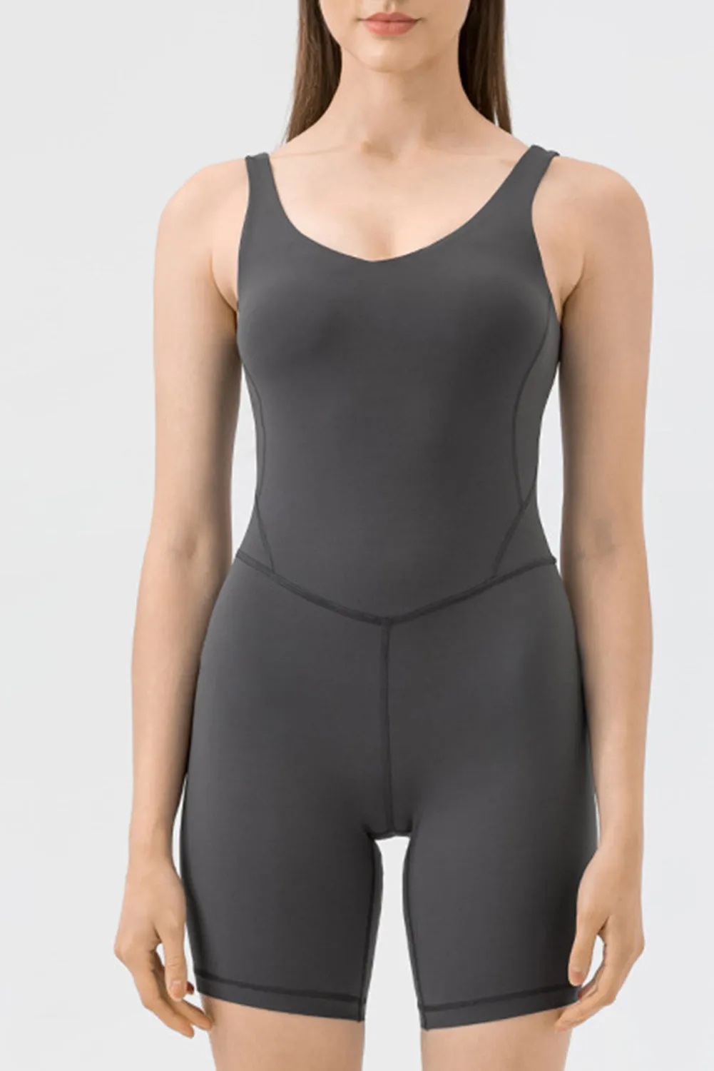 Exposed Stitching Pilates Yoga Jumpsuit