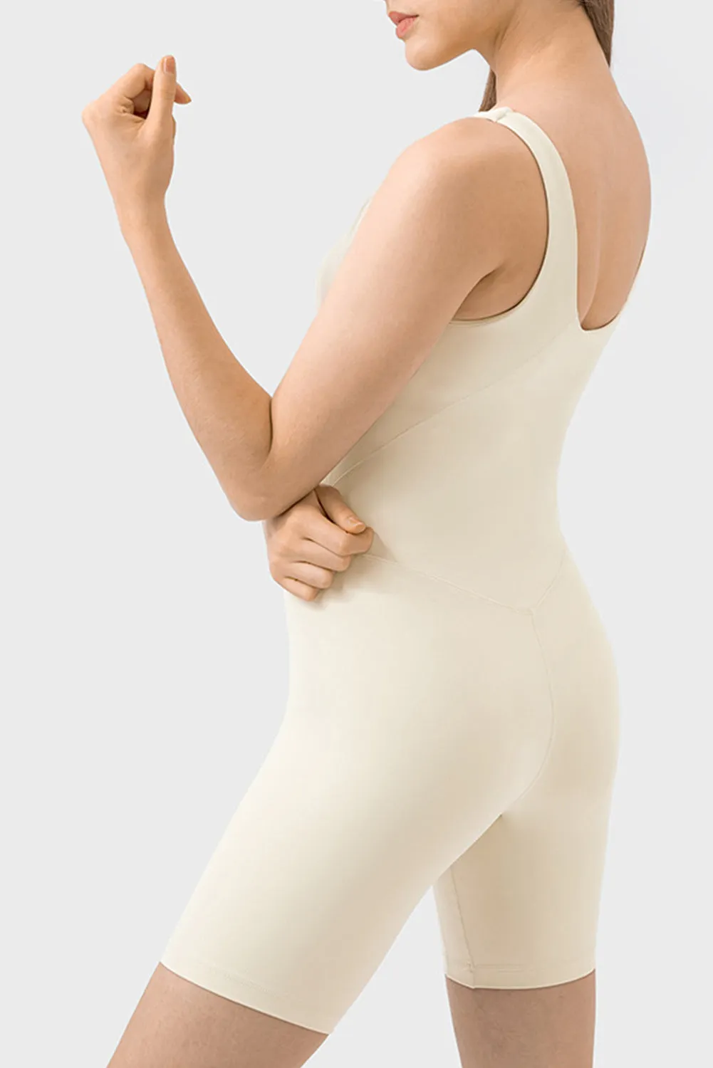 Exposed Stitching Pilates Yoga Jumpsuit