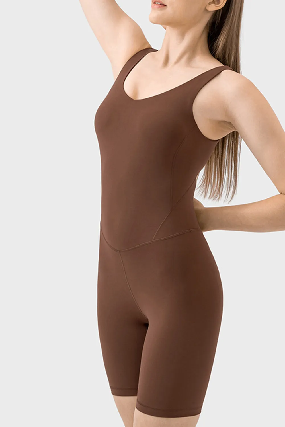 Exposed Stitching Pilates Yoga Jumpsuit