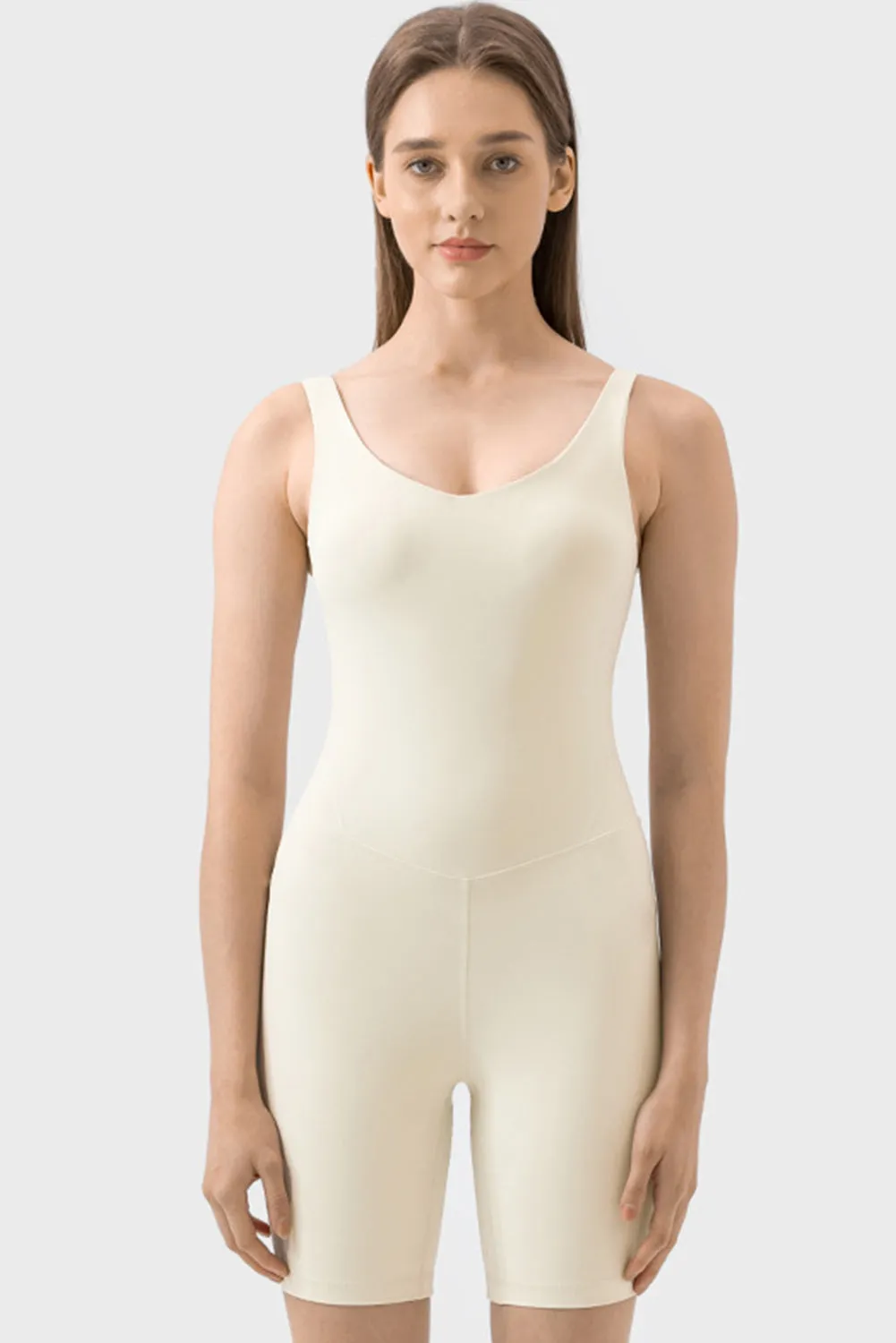 Exposed Stitching Pilates Yoga Jumpsuit