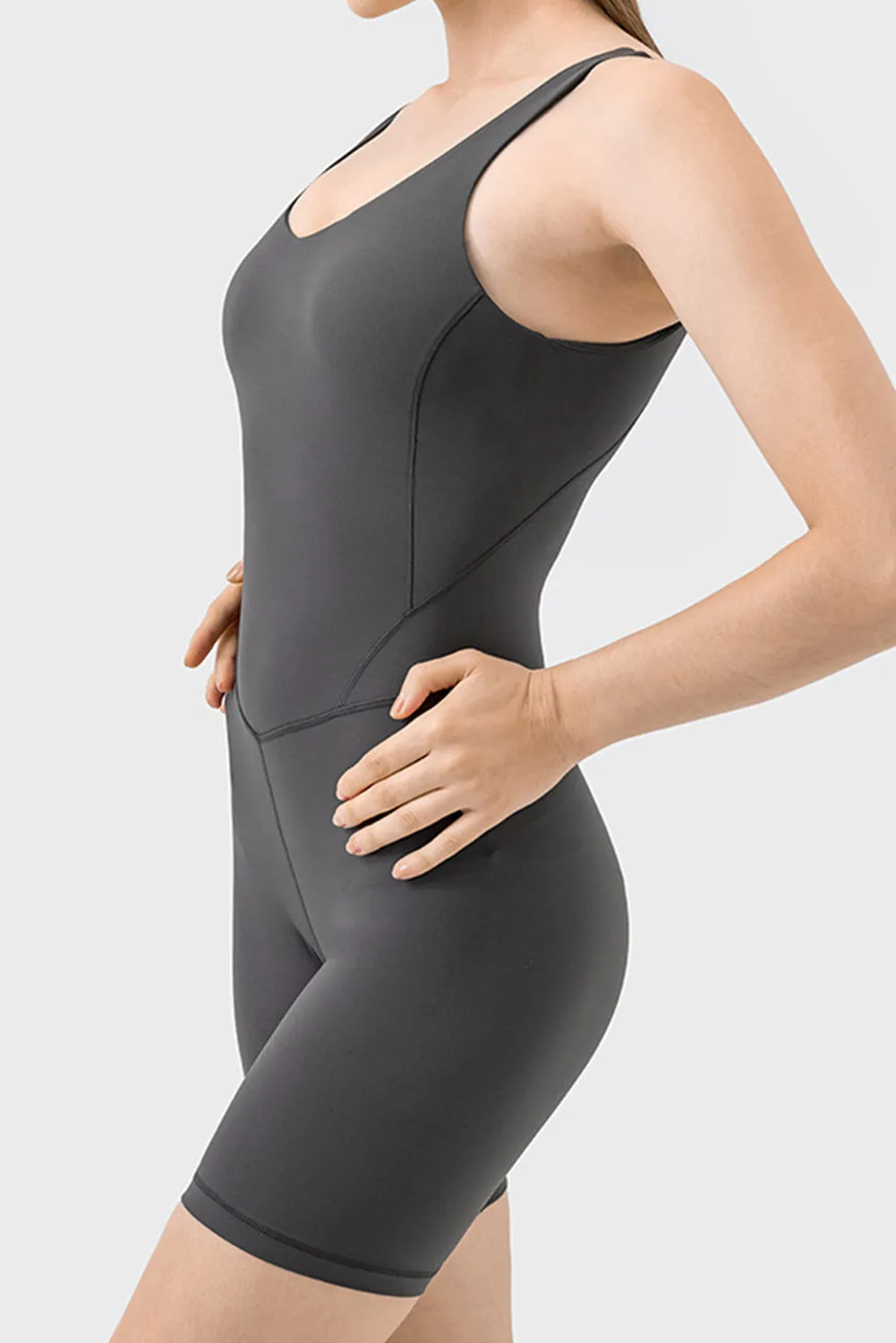 Exposed Stitching Pilates Yoga Jumpsuit
