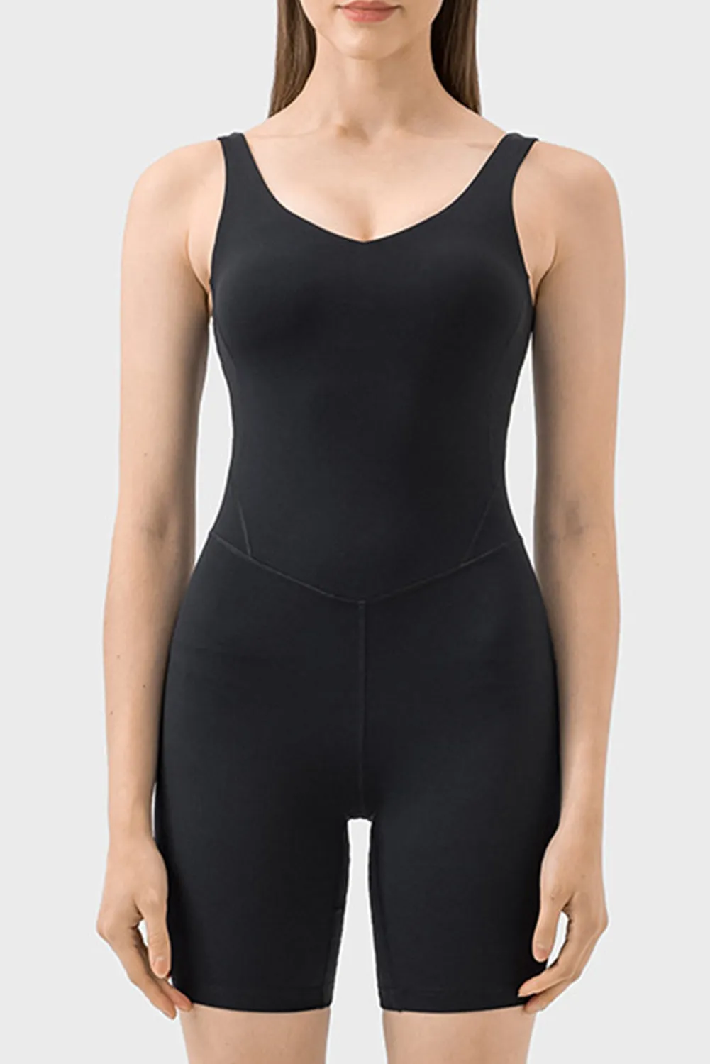 Exposed Stitching Pilates Yoga Jumpsuit