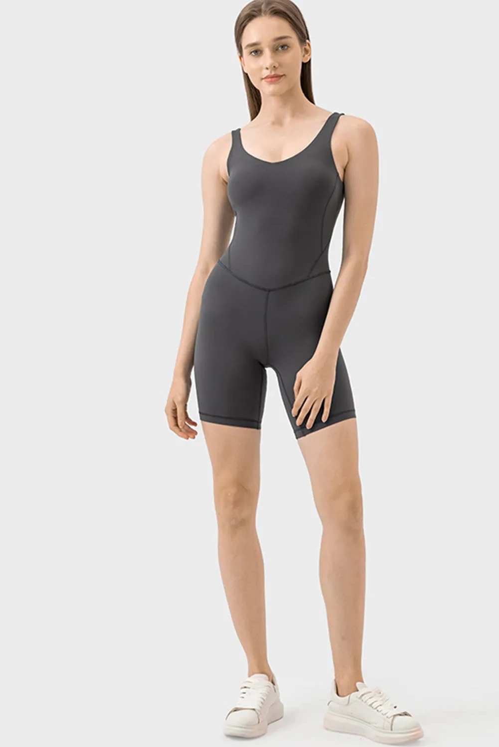 Exposed Stitching Pilates Yoga Jumpsuit