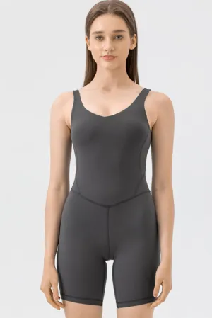 Exposed Stitching Pilates Yoga Jumpsuit