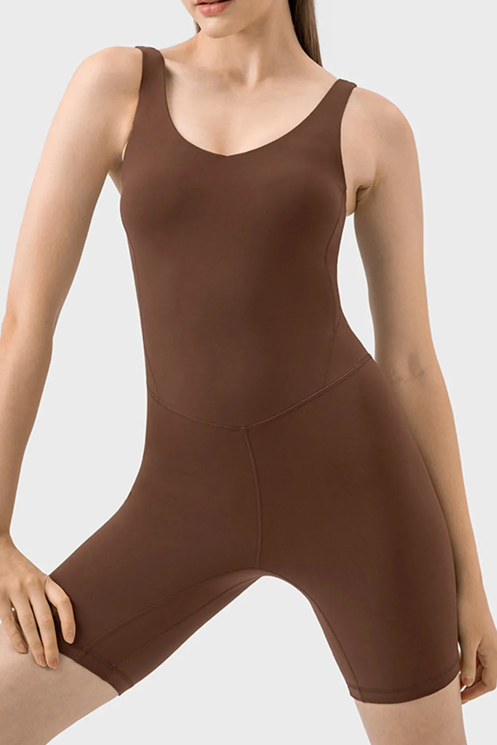 Exposed Stitching Pilates Yoga Jumpsuit