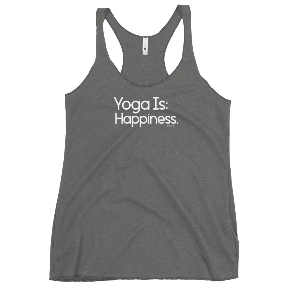 Fact: Yoga Is Happiness Dark Color Tank Top