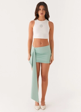 Adalyn Mini Skirt - Mint Flattering Design Wear Odor Control Fabric
