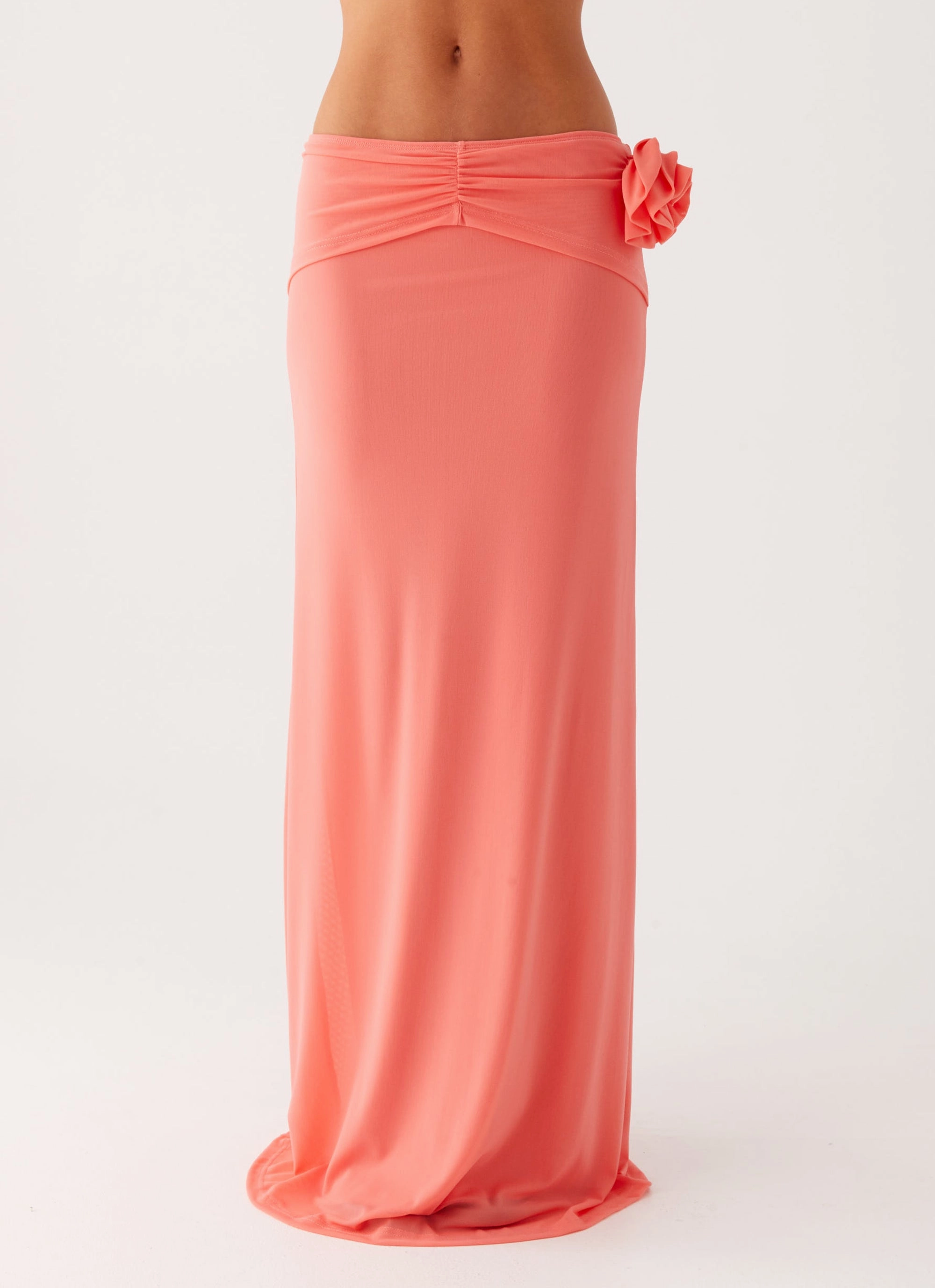 Quick Release Buckle Jayce Maxi Skirt - Salmon