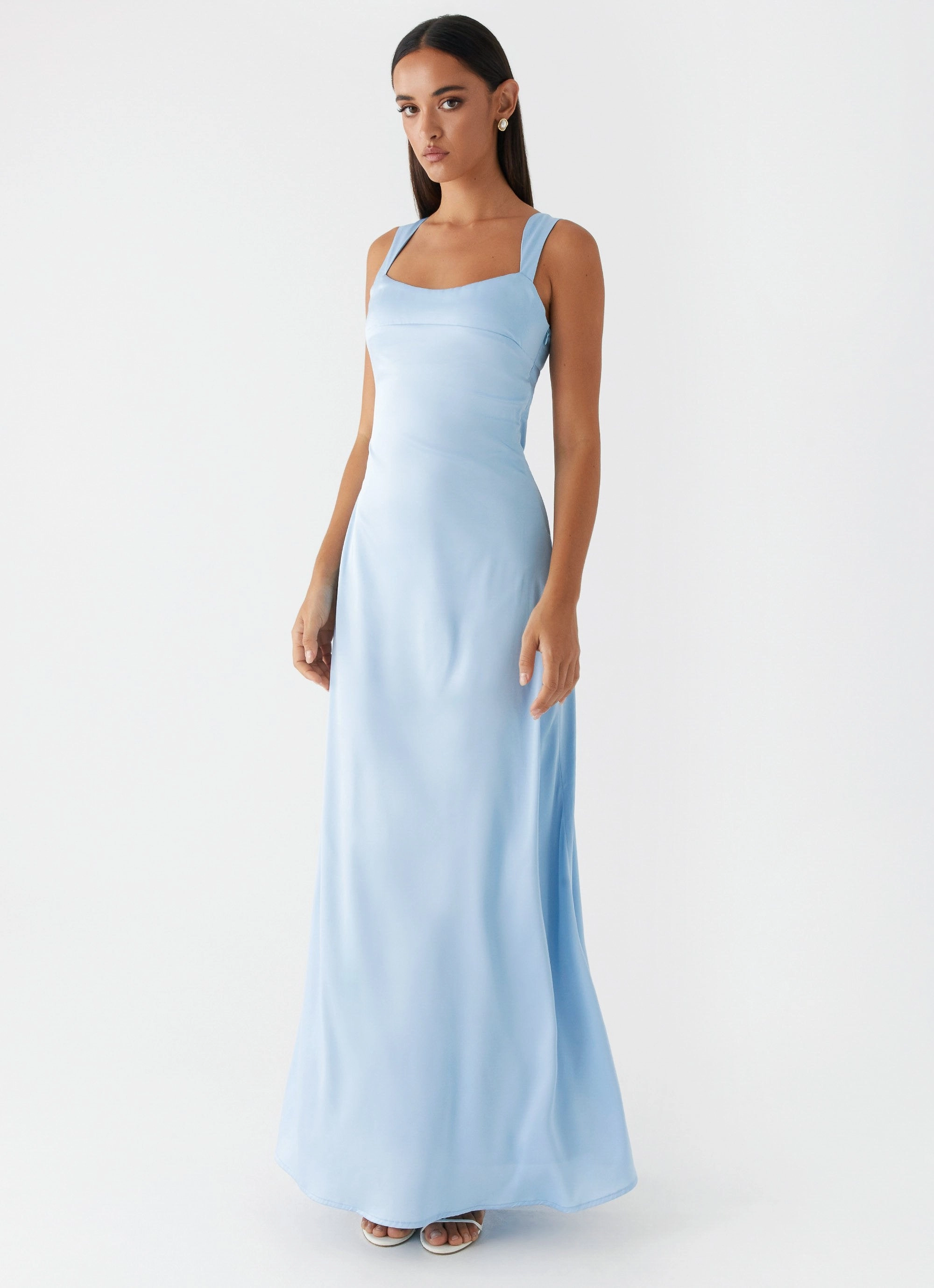 Odette Satin Maxi Dress - Blue Style Ease Glamorous look
