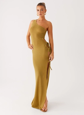 Zarnella Maxi Dress - Lime Airy Drape