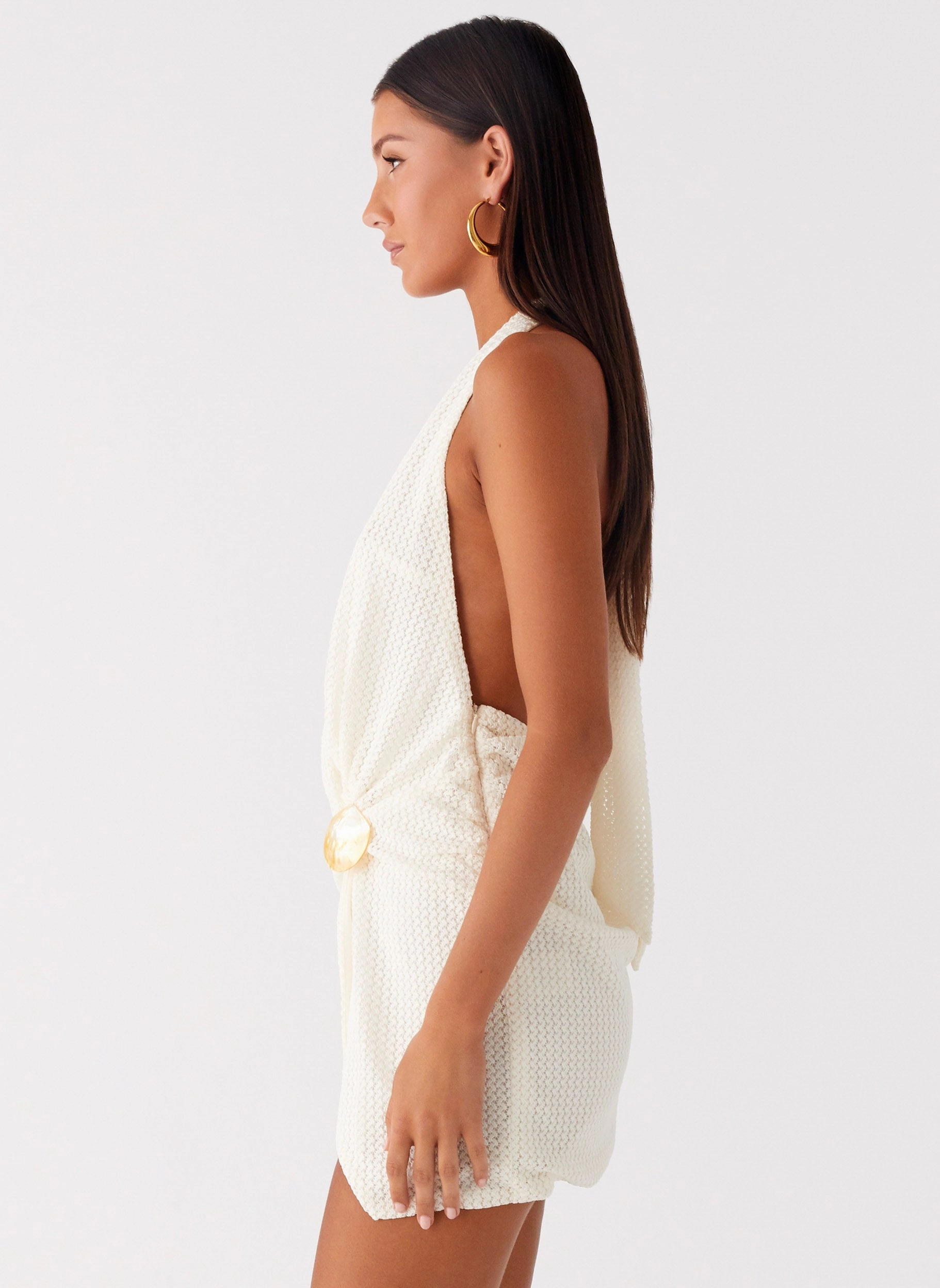 Wedding Style Special-Edition Eleanora Plunge Mini Dress - Ivory